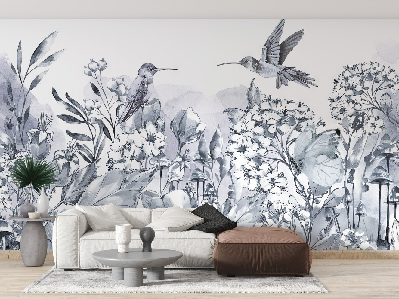 Hummingbird Garden Wallpaper Mural