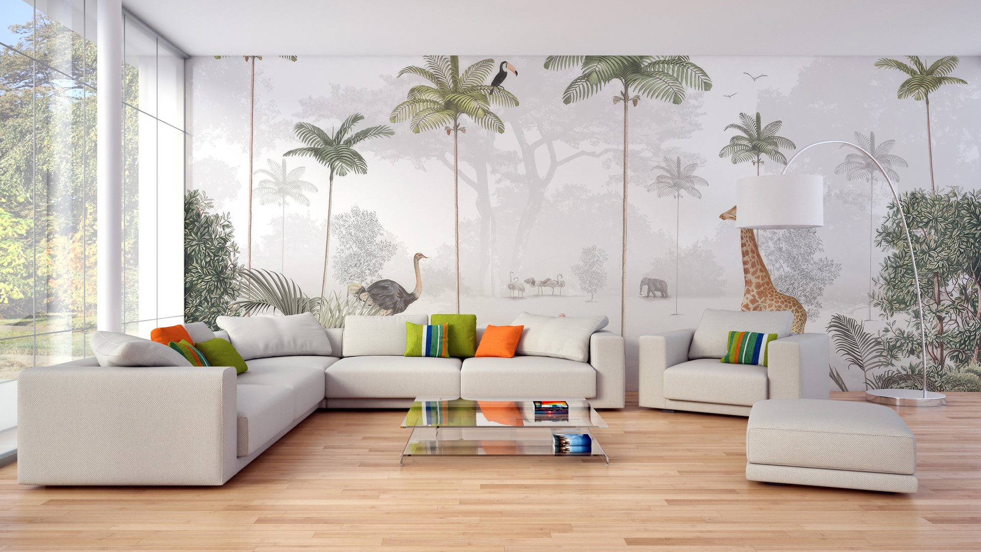 Rainforest Animal Wallpaper Mural