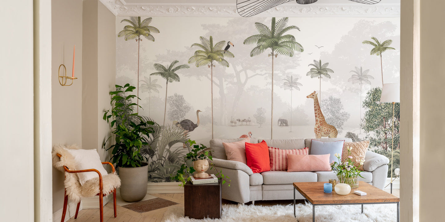 Rainforest Animal Wall Mural - Giffywalls