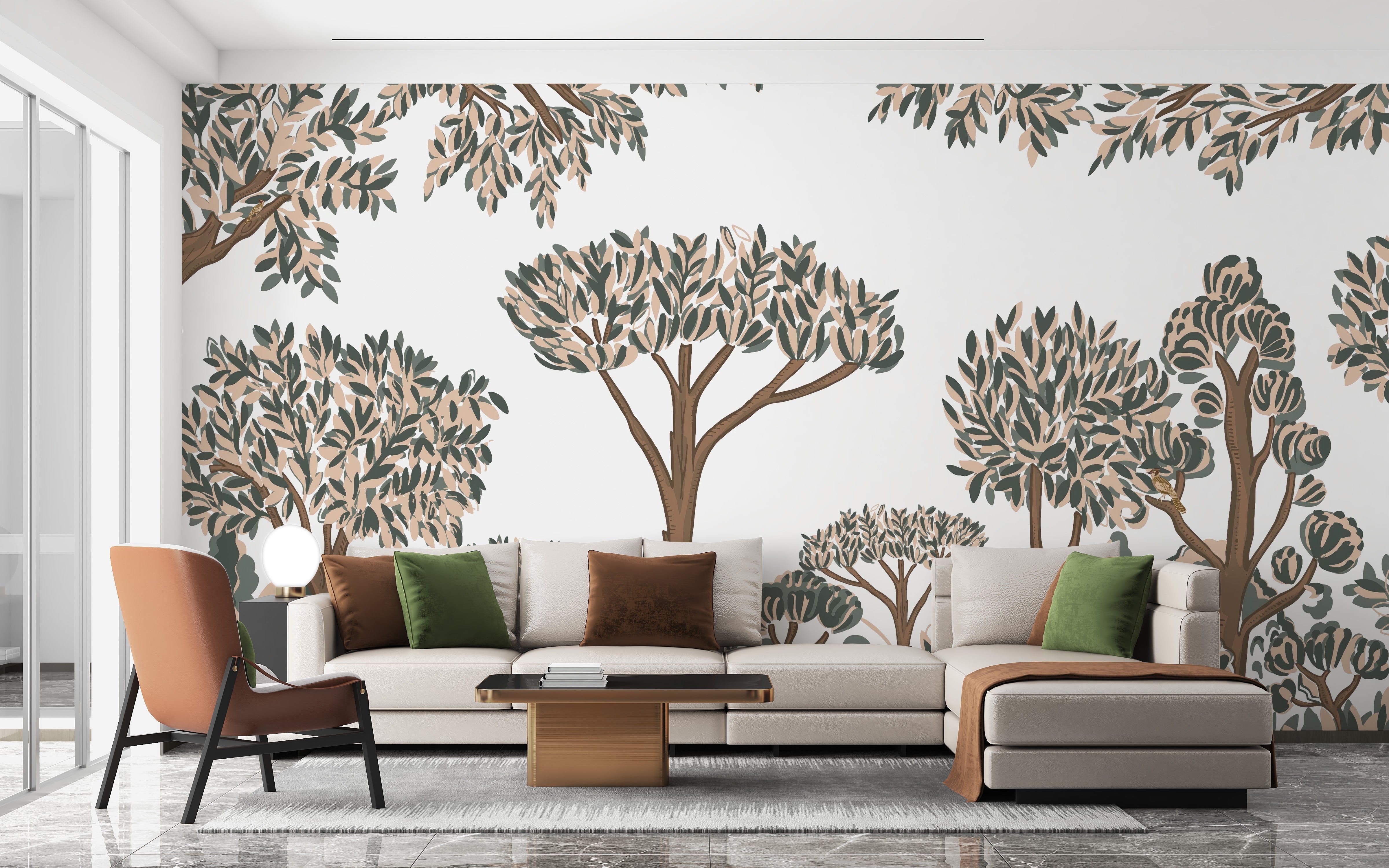 Tropical Tree Wall Mural - Giffywalls