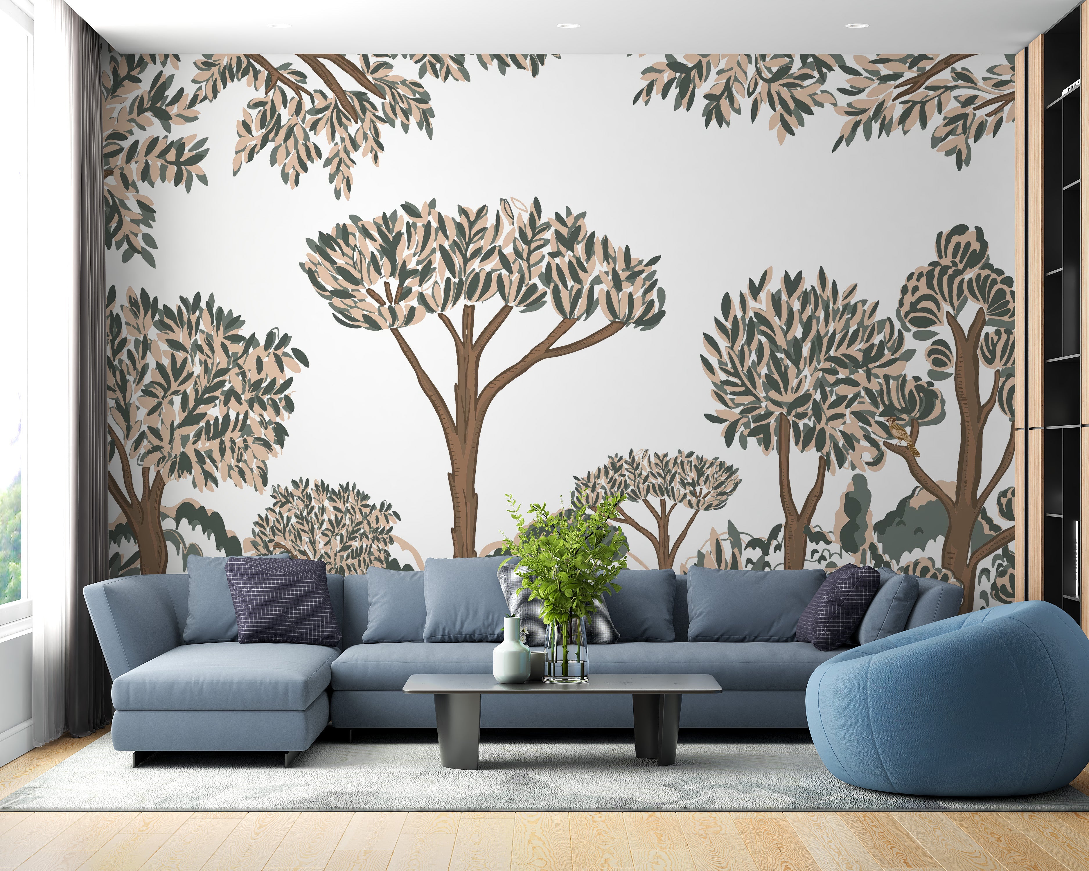 Tropical Tree Wall Mural - Giffywalls