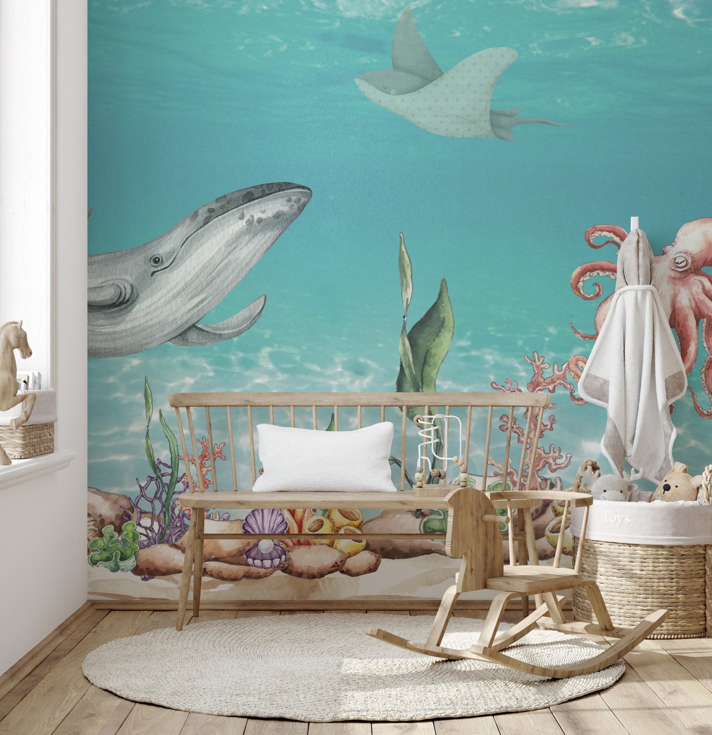 Aquatic Harmony Wall Mural - Giffywalls