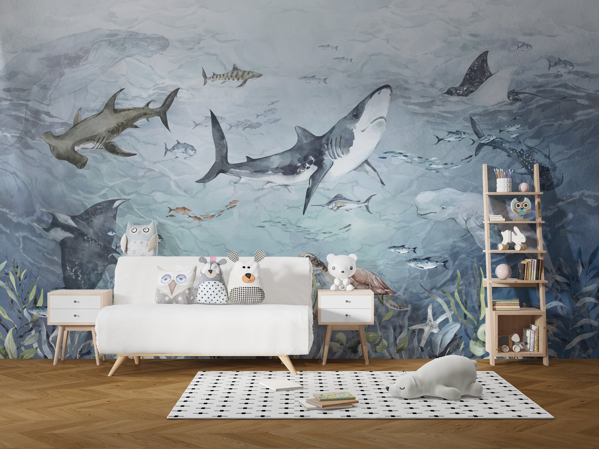 Aquatic Life Wall Mural - Giffywalls