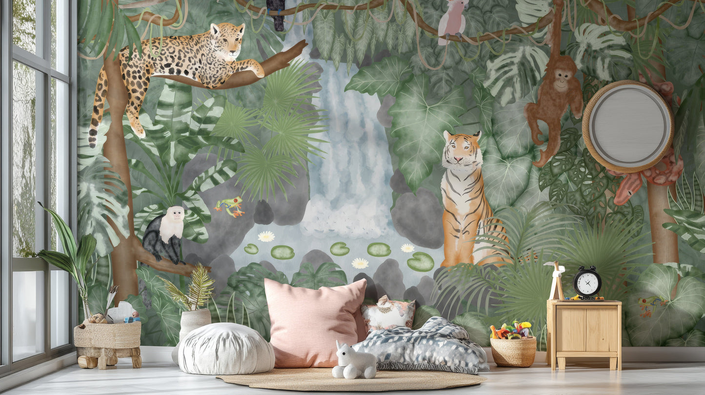 Rainforest Paradise Wall Mural - Giffywalls