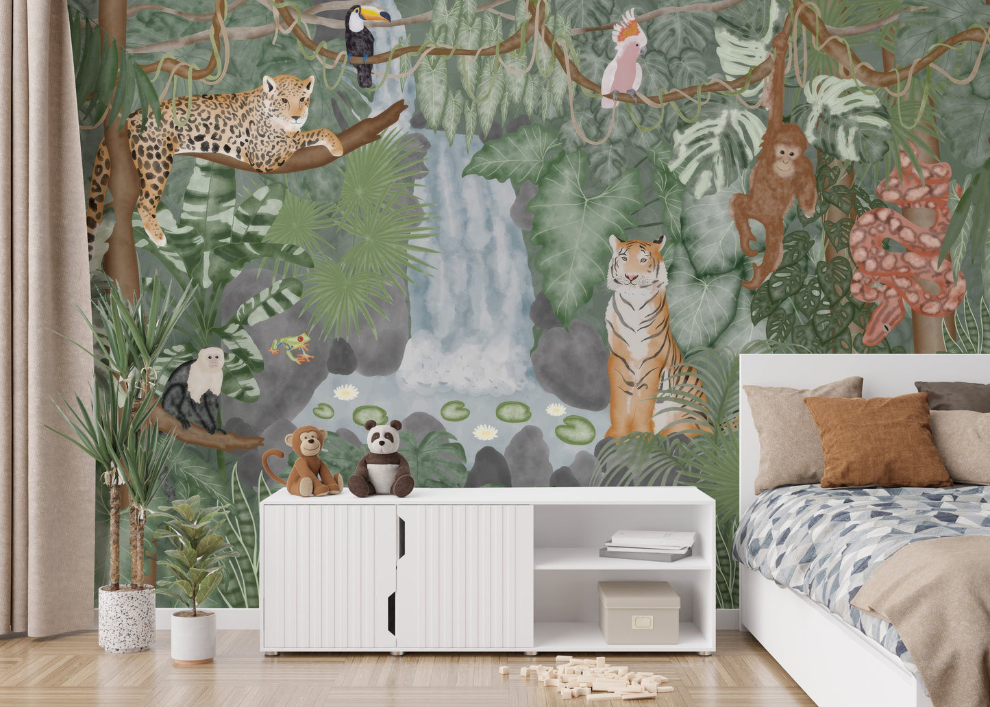 Rainforest Paradise Wall Mural - Giffywalls