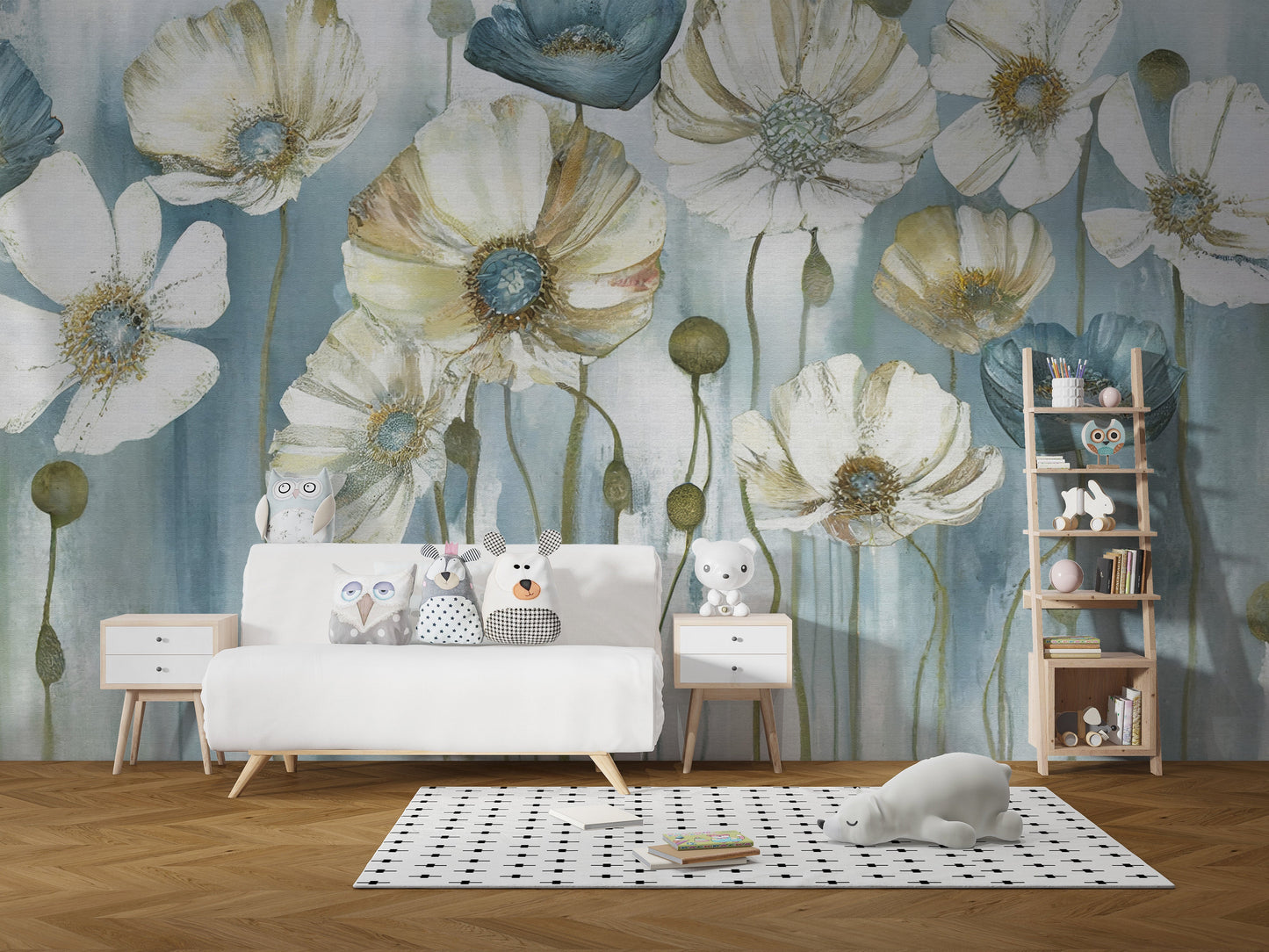 Elegant anemone floral whisper wall mural