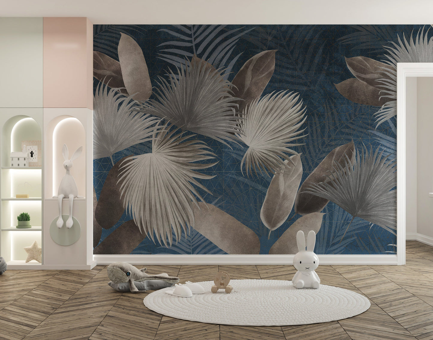 El Dorado Blue Wallpaper Mural - Giffywalls