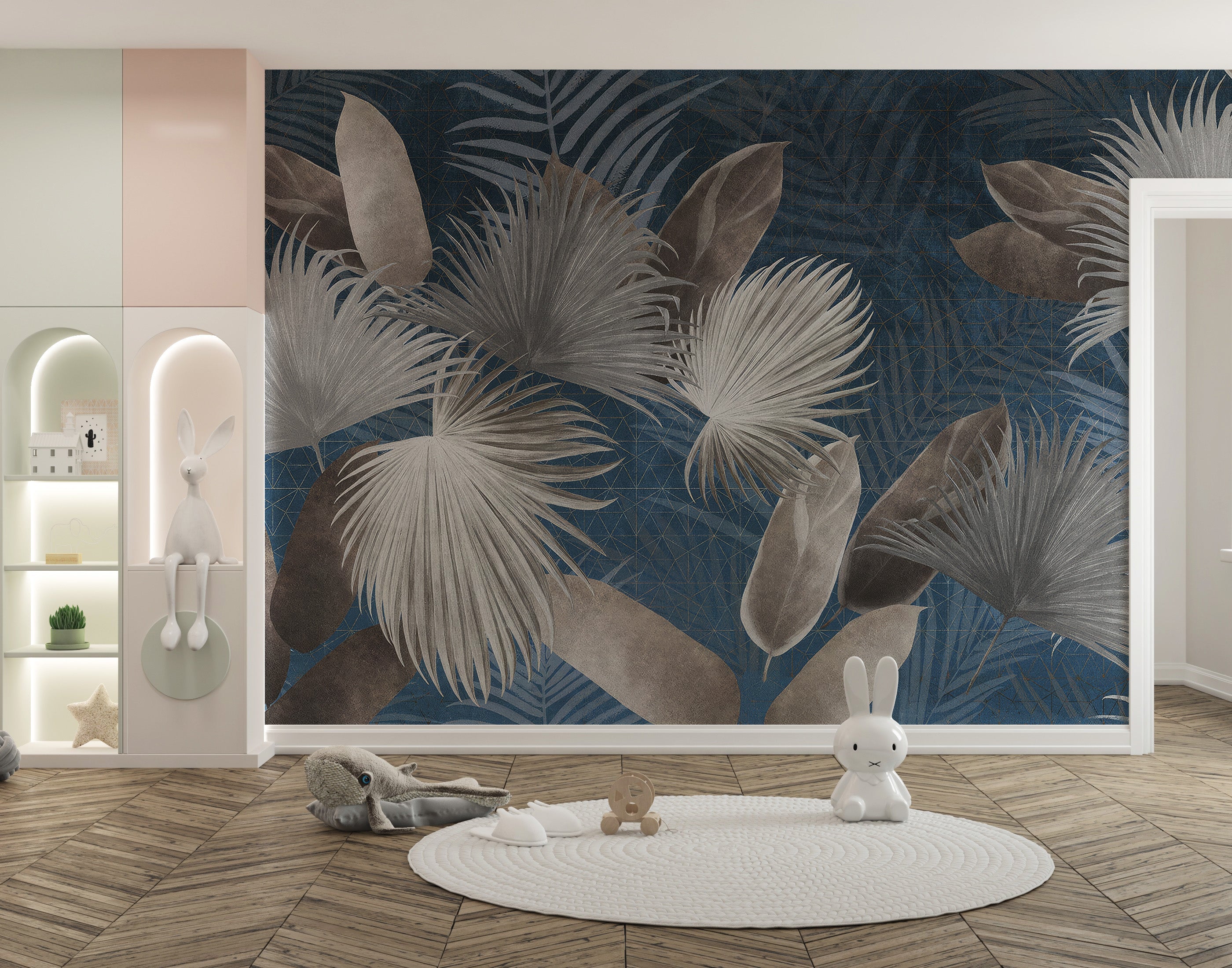 El Dorado Blue Wallpaper Mural - Giffywalls