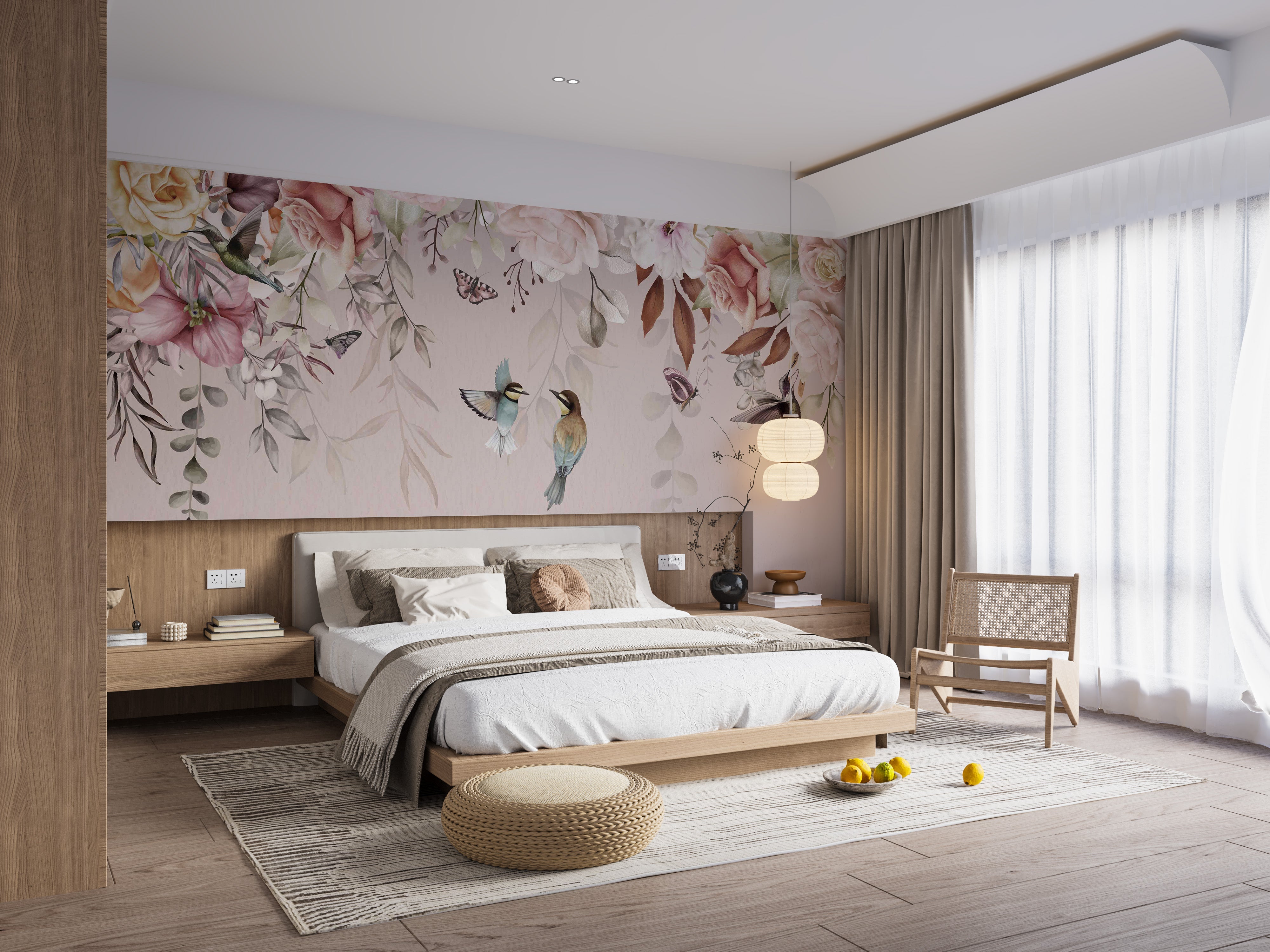 Vintage Blossoms Wall Mural - Giffywalls