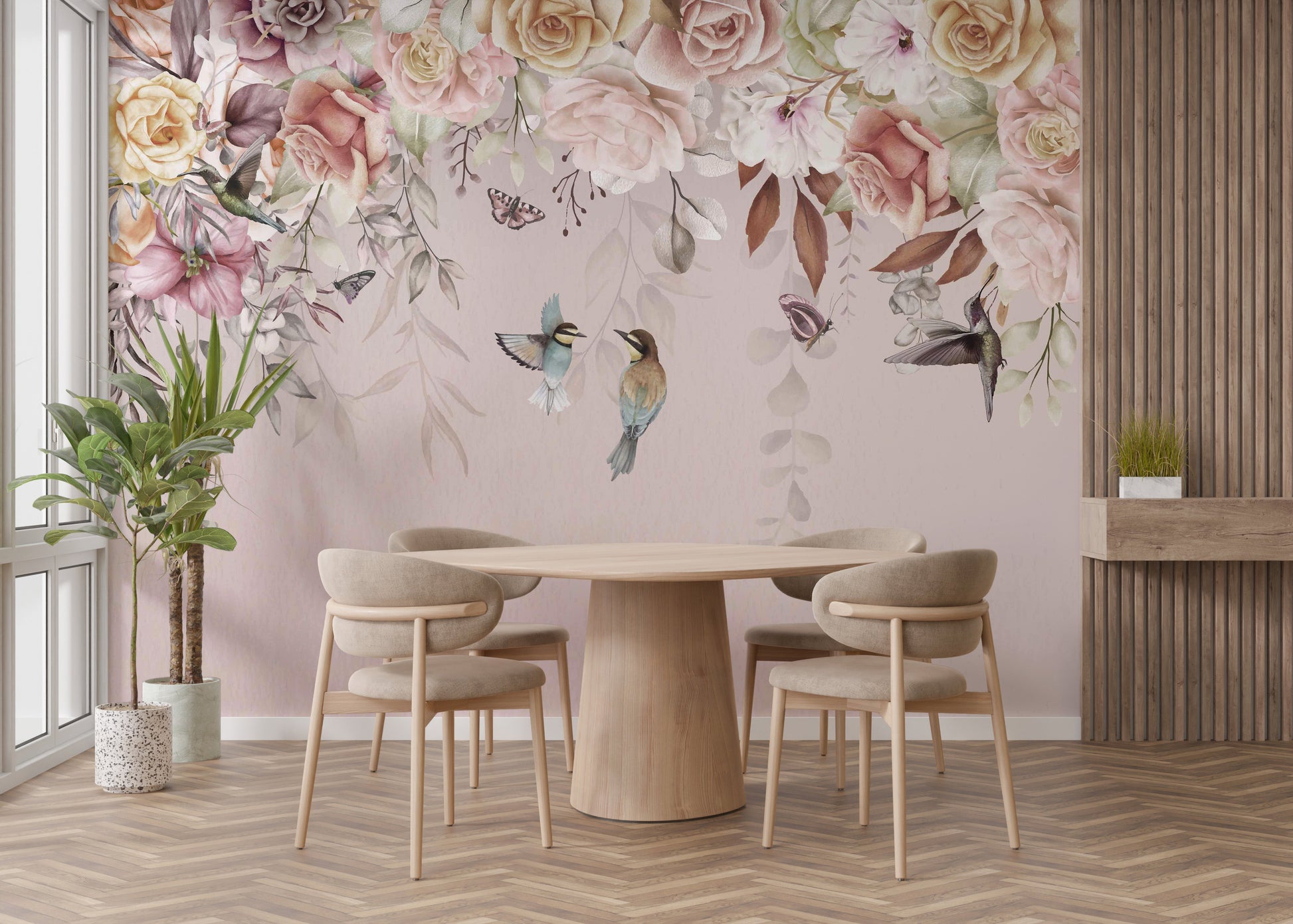 Vintage Blossoms Wall Mural - Giffywalls