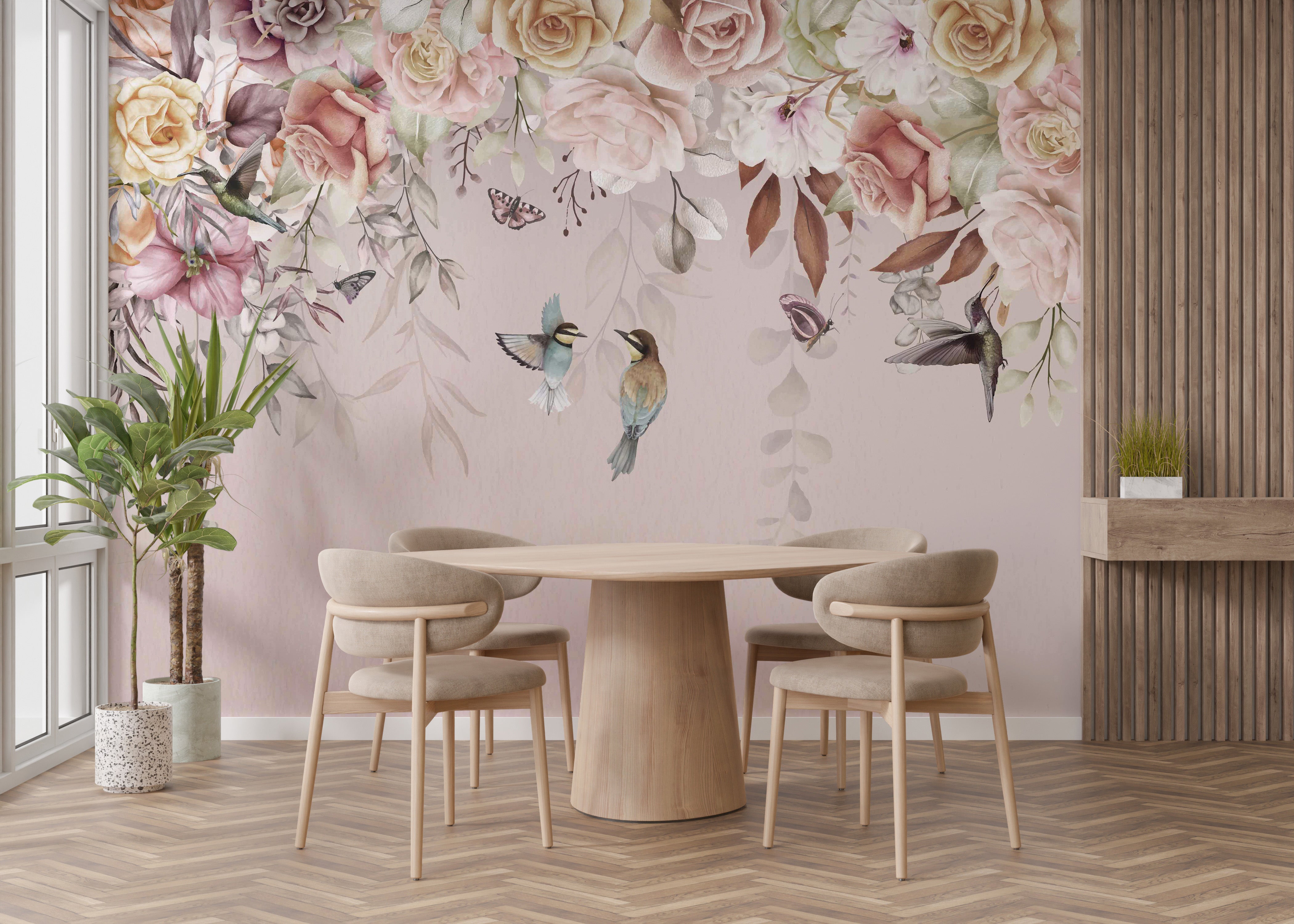 Vintage Blossoms Wall Mural - Giffywalls