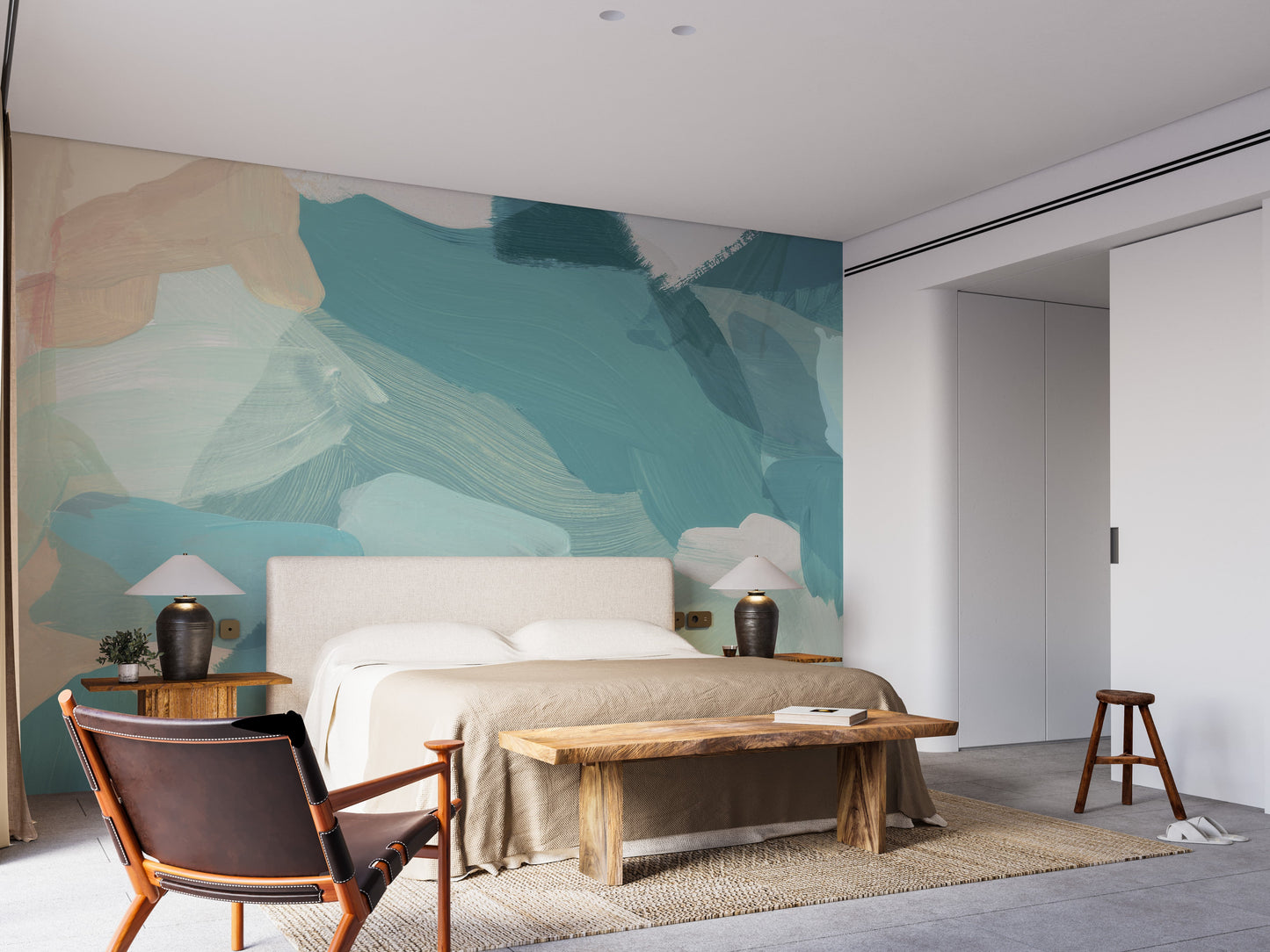 Abstract Brushstroke Wall Mural - Giffywalls