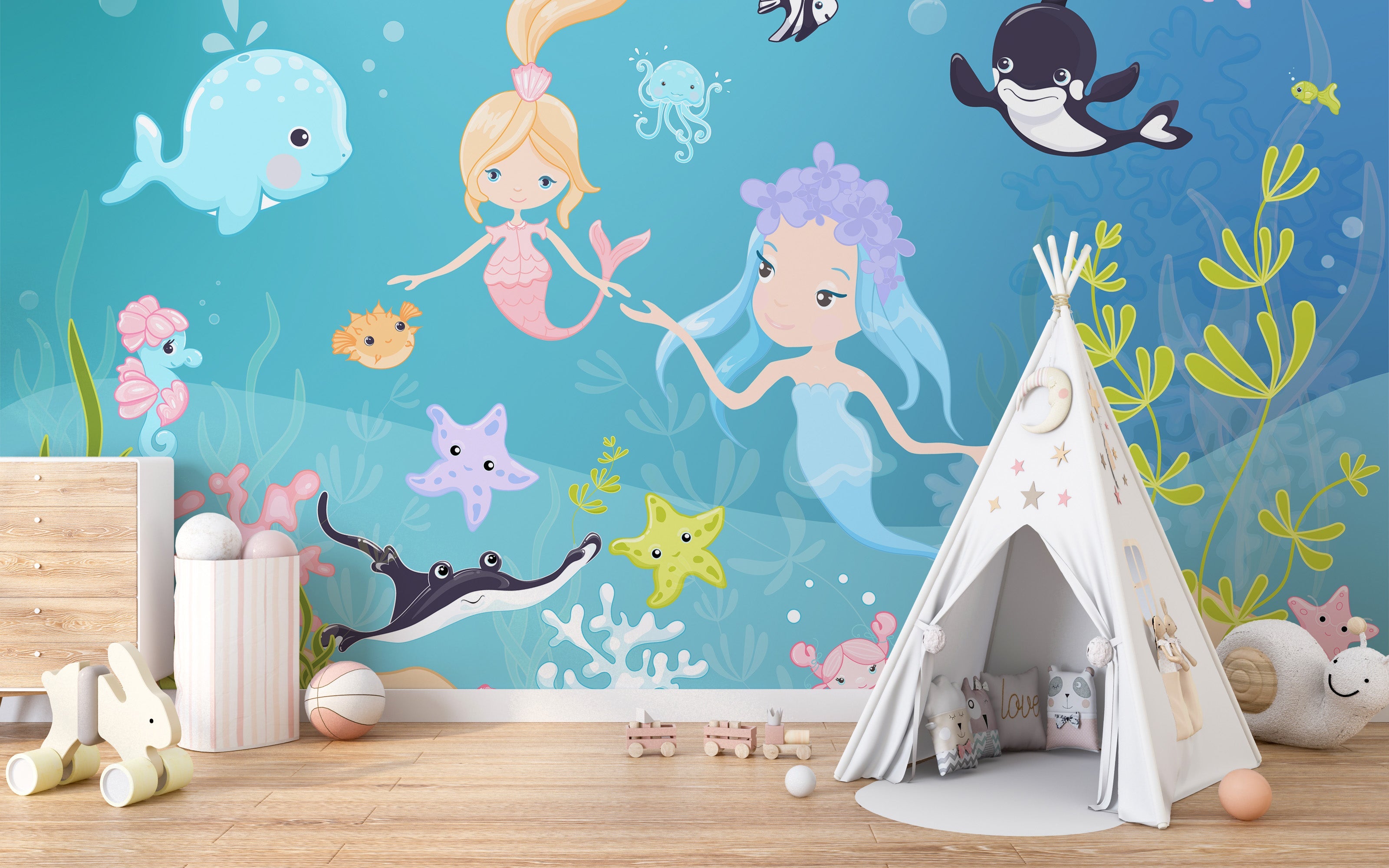 Underwater Adventure Wall Mural - Giffywalls