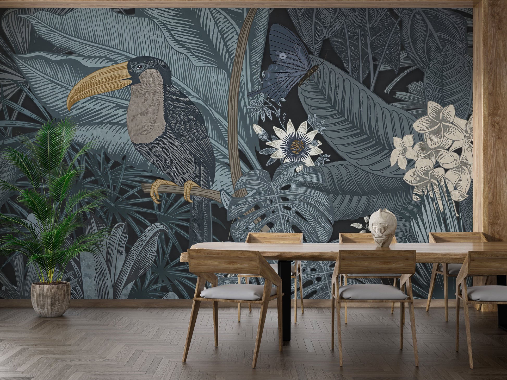 Tropical Toucan Wall Mural - Giffywalls