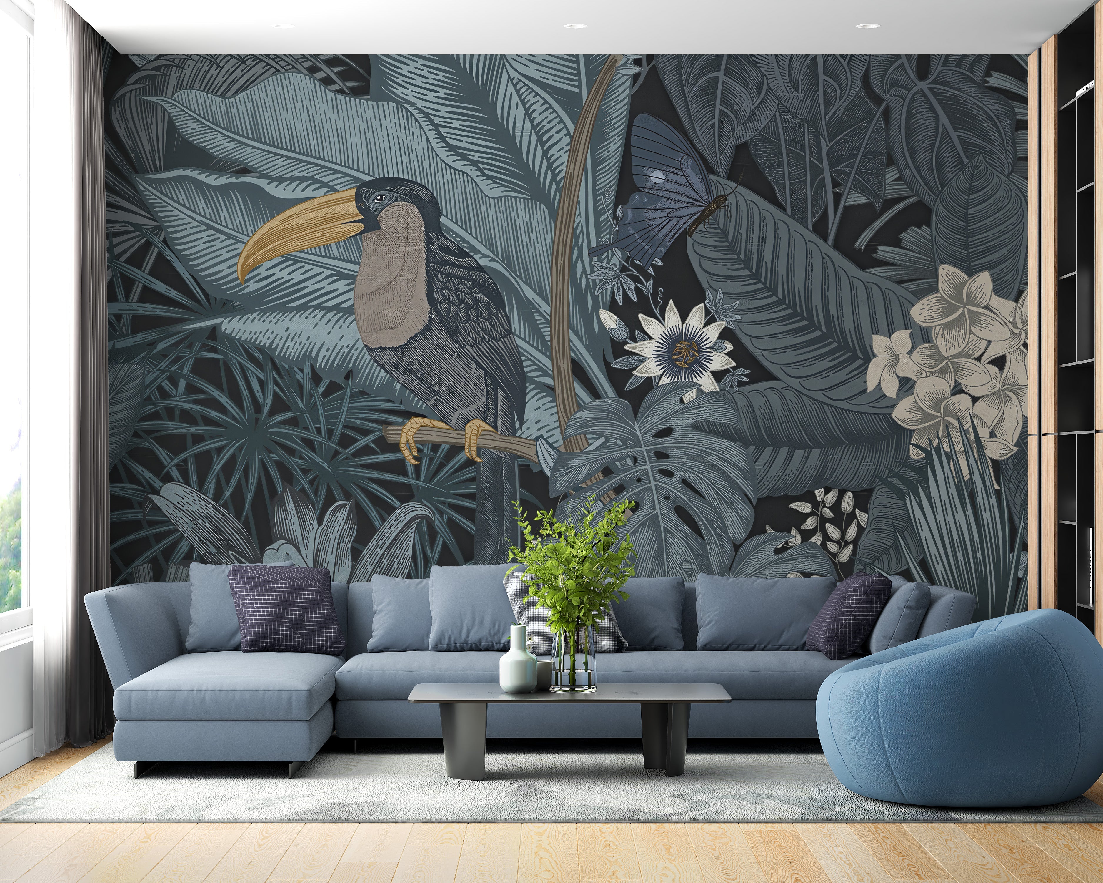 Tropical Toucan Wall Mural - Giffywalls