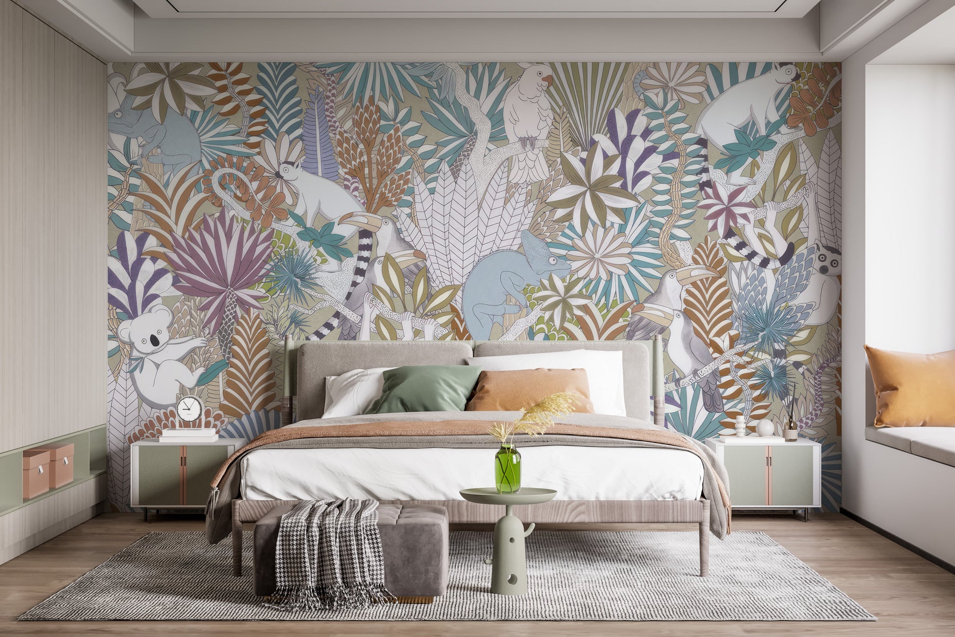 Exotic Jungle Wall Mural - Giffywalls