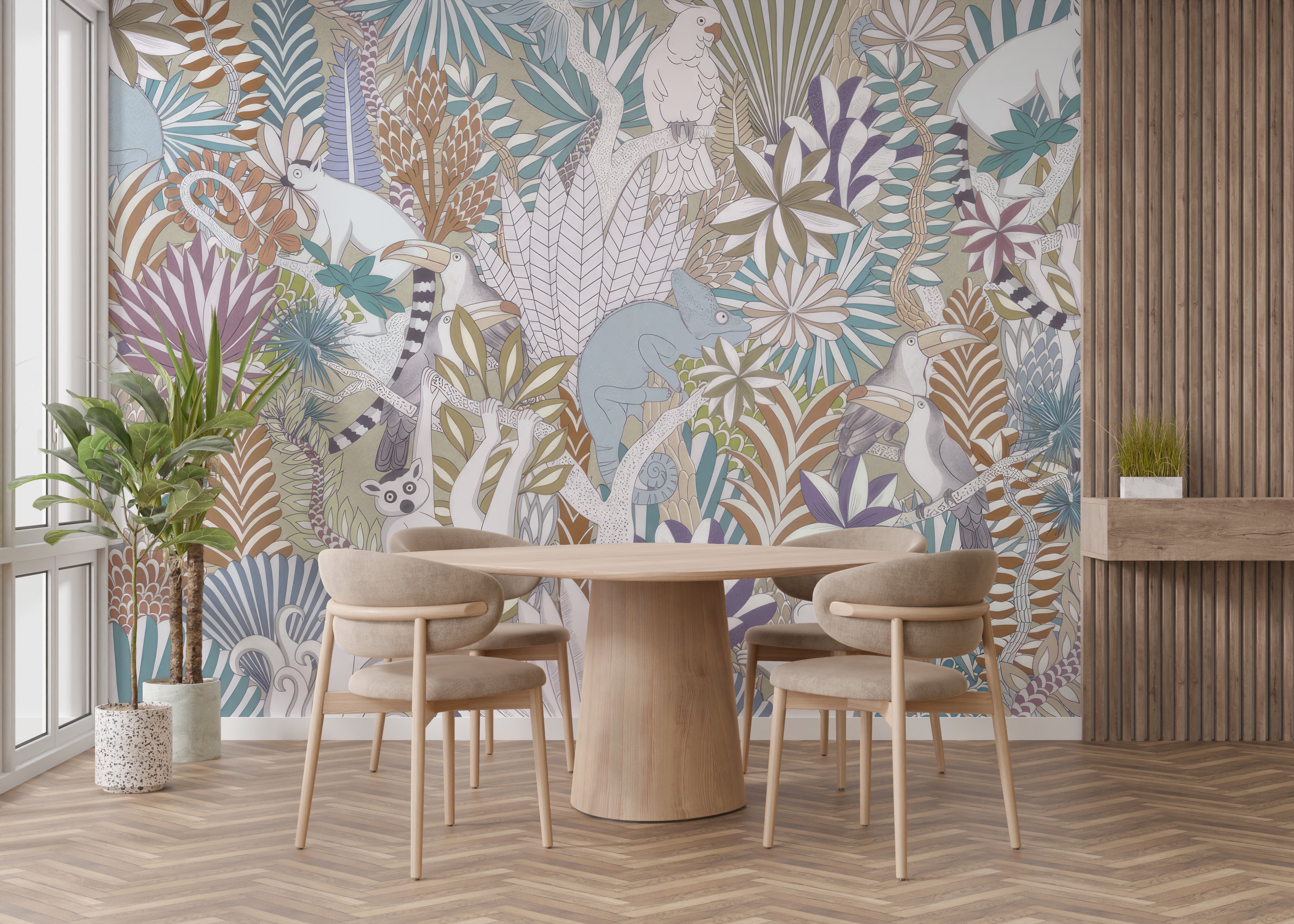 Exotic Jungle Wall Mural - Giffywalls