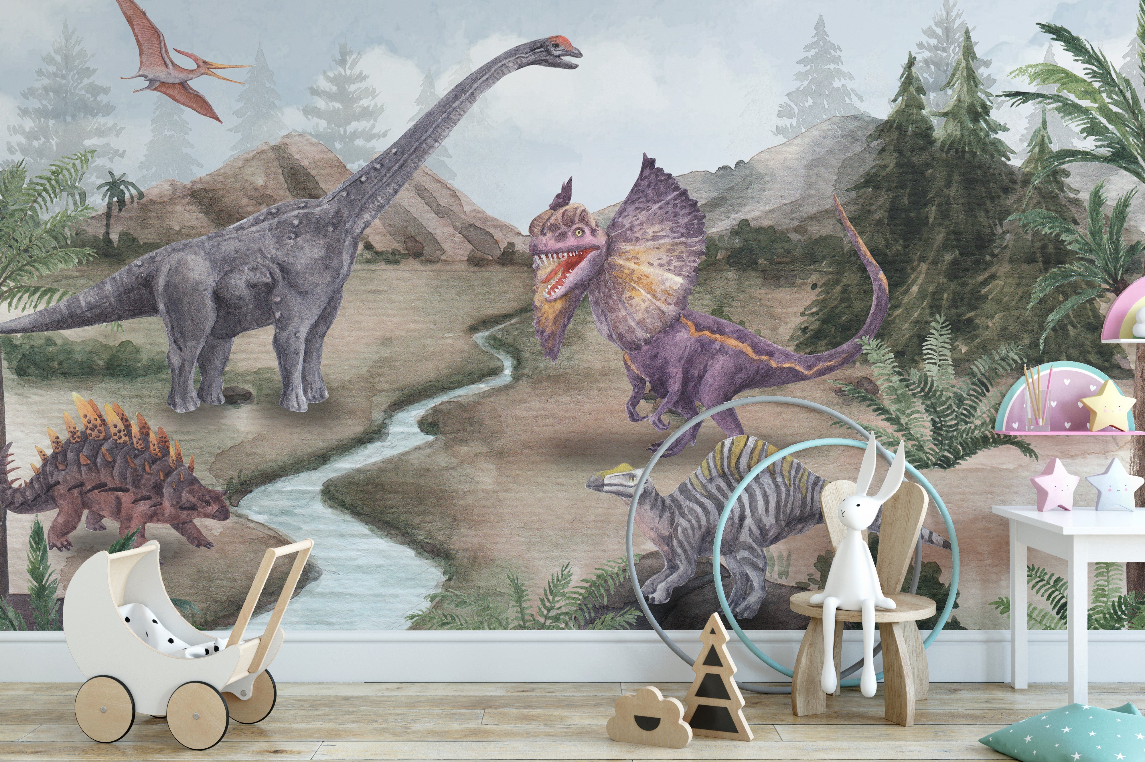 Dinosaur Era Wall Mural - Giffywalls