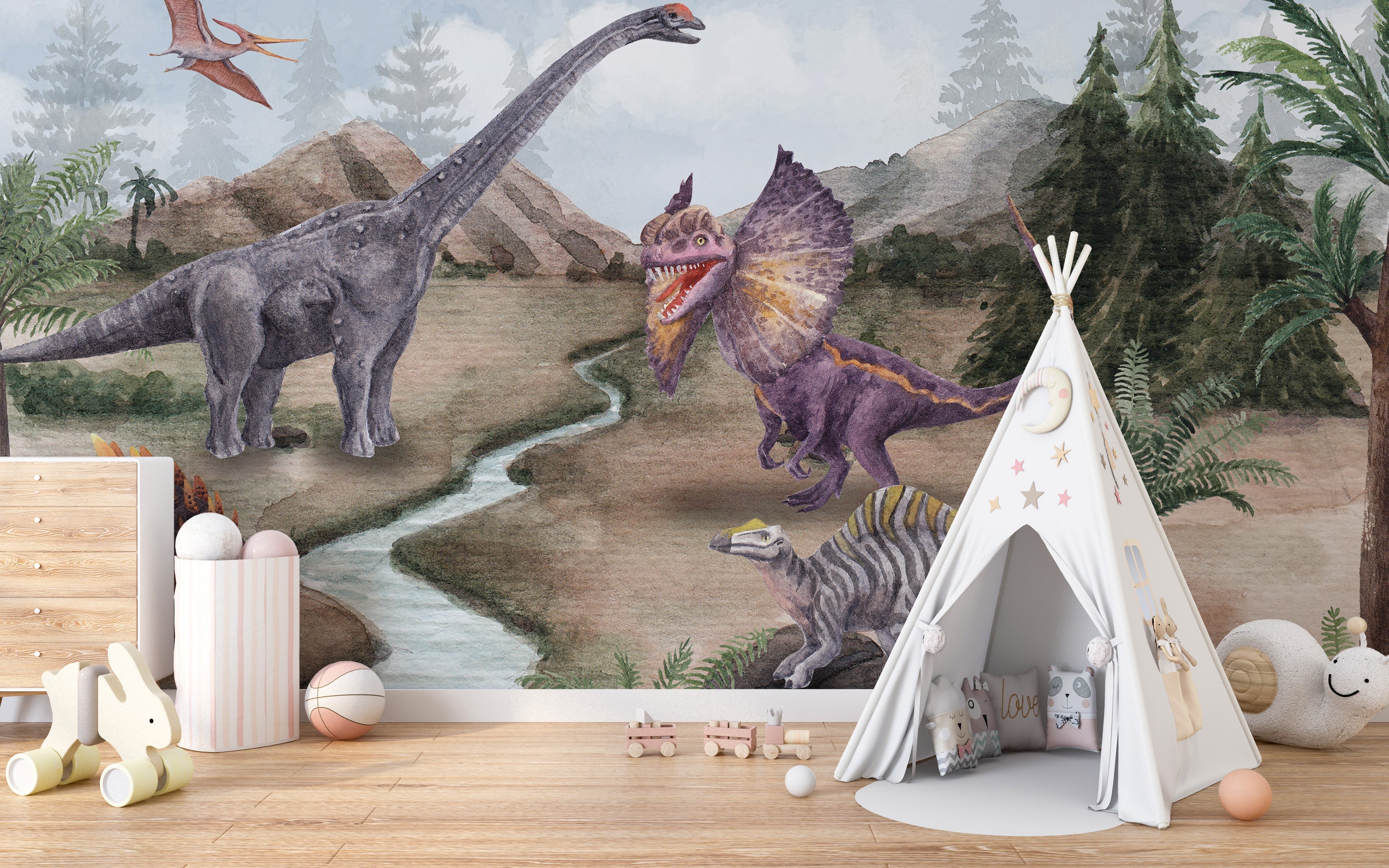 Dinosaur Era Wall Mural - Giffywalls