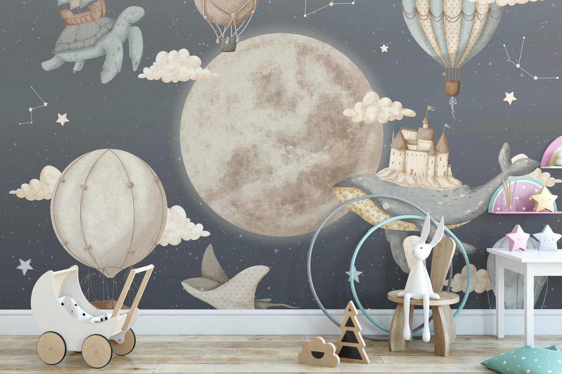 Vintage Balloon Wall Mural - Giffywalls