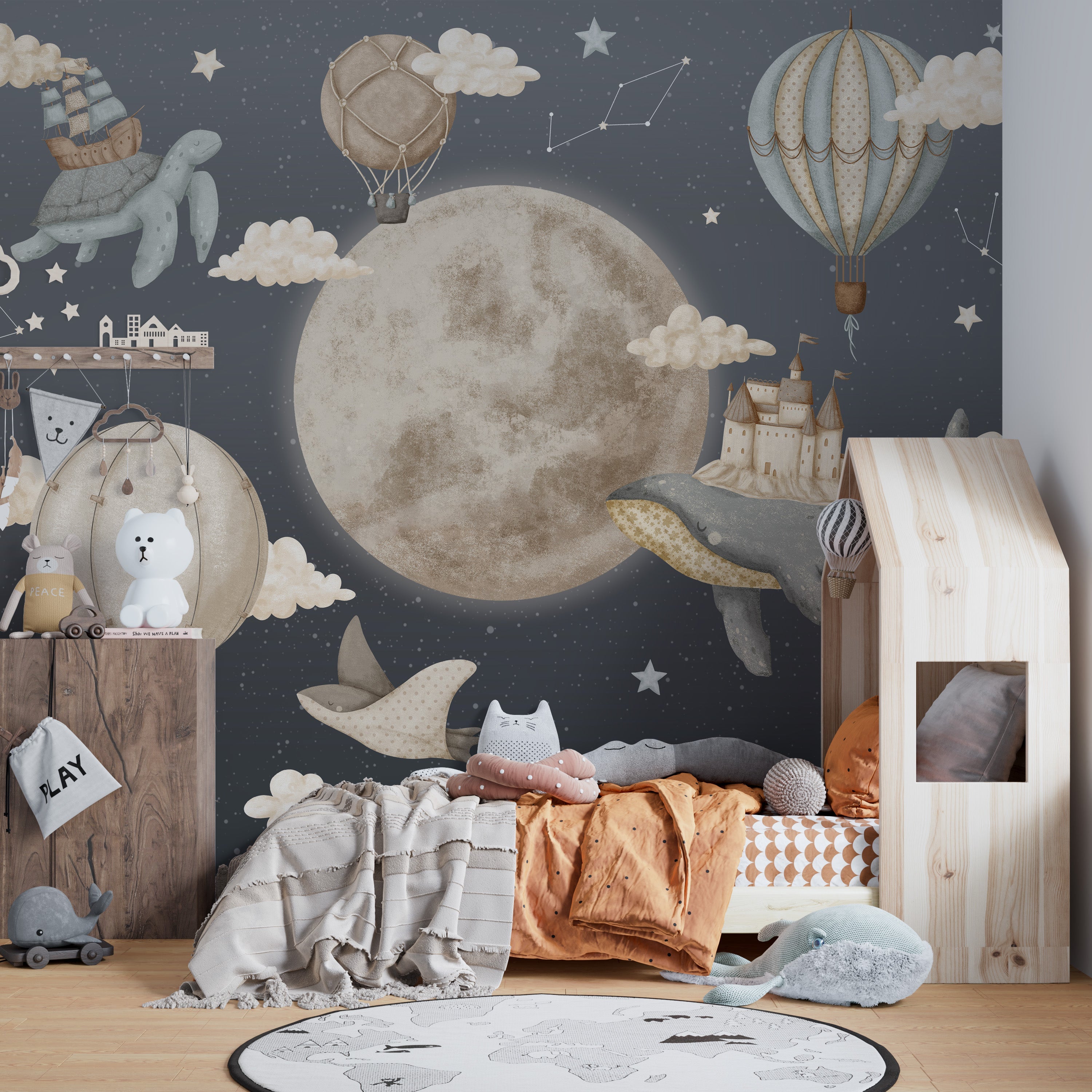 Vintage Balloon Wall Mural - Giffywalls