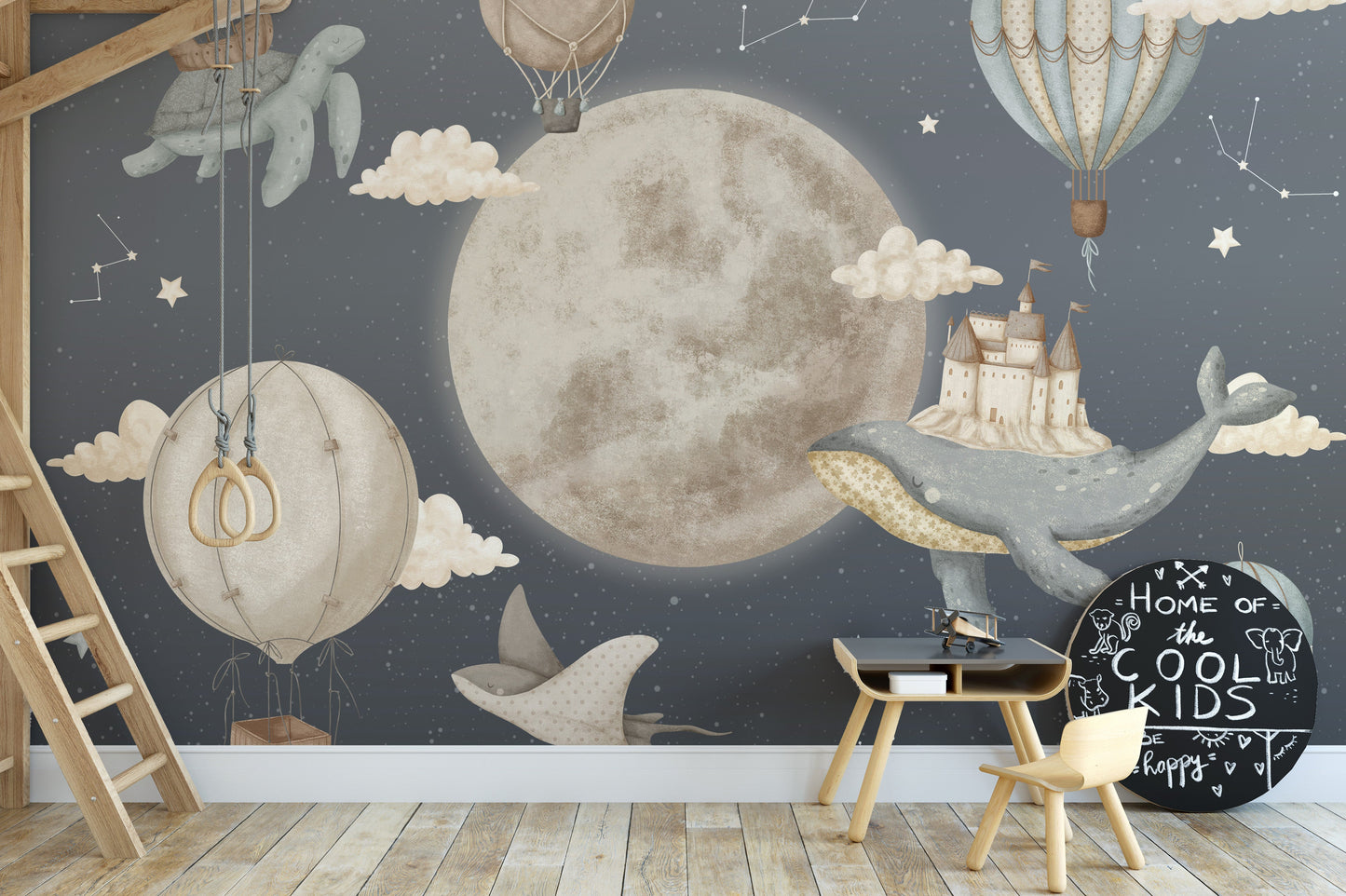 Vintage Balloon Wall Mural - Giffywalls