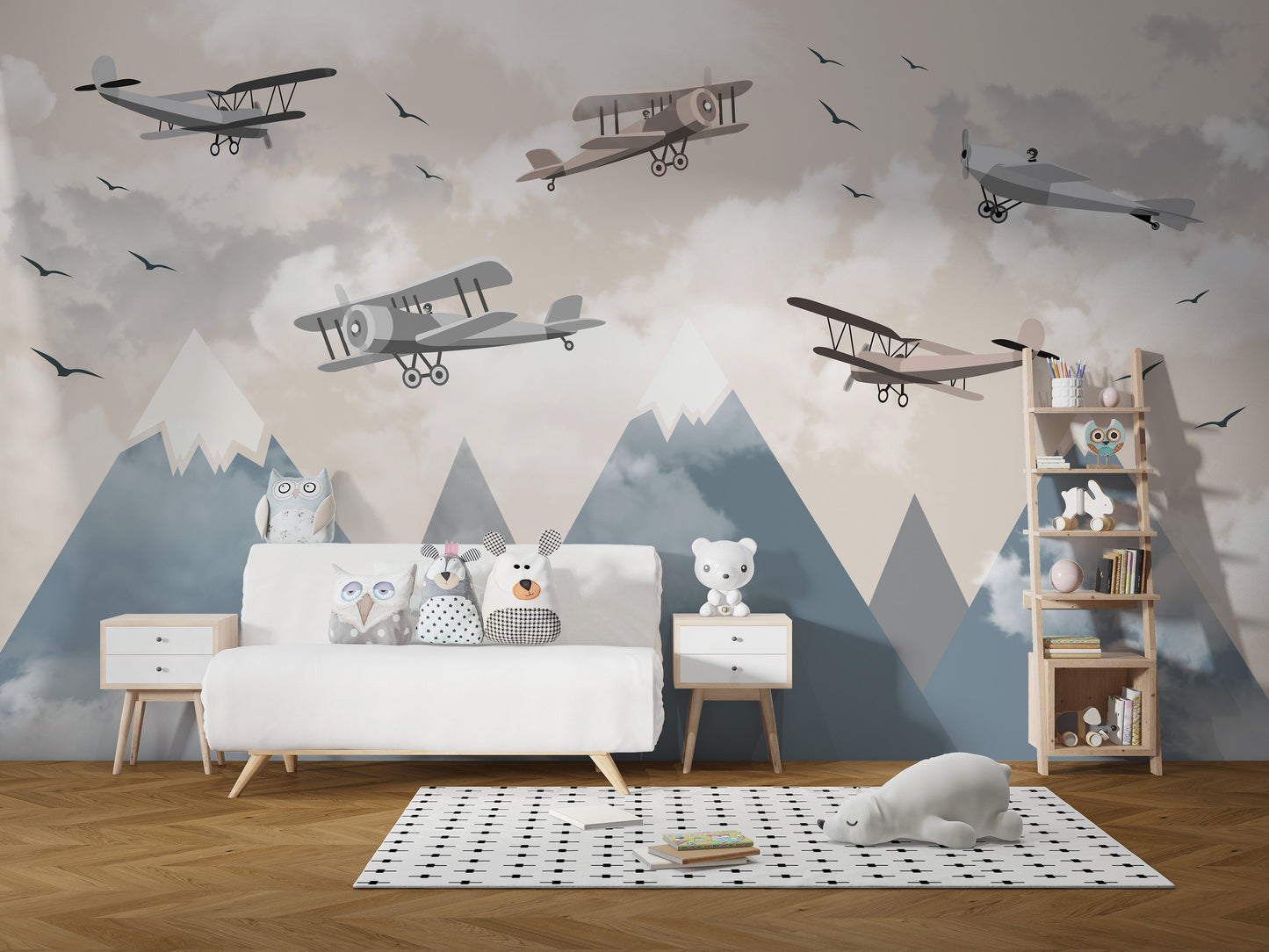 Vintage Aircraft Wall Mural - Giffywalls