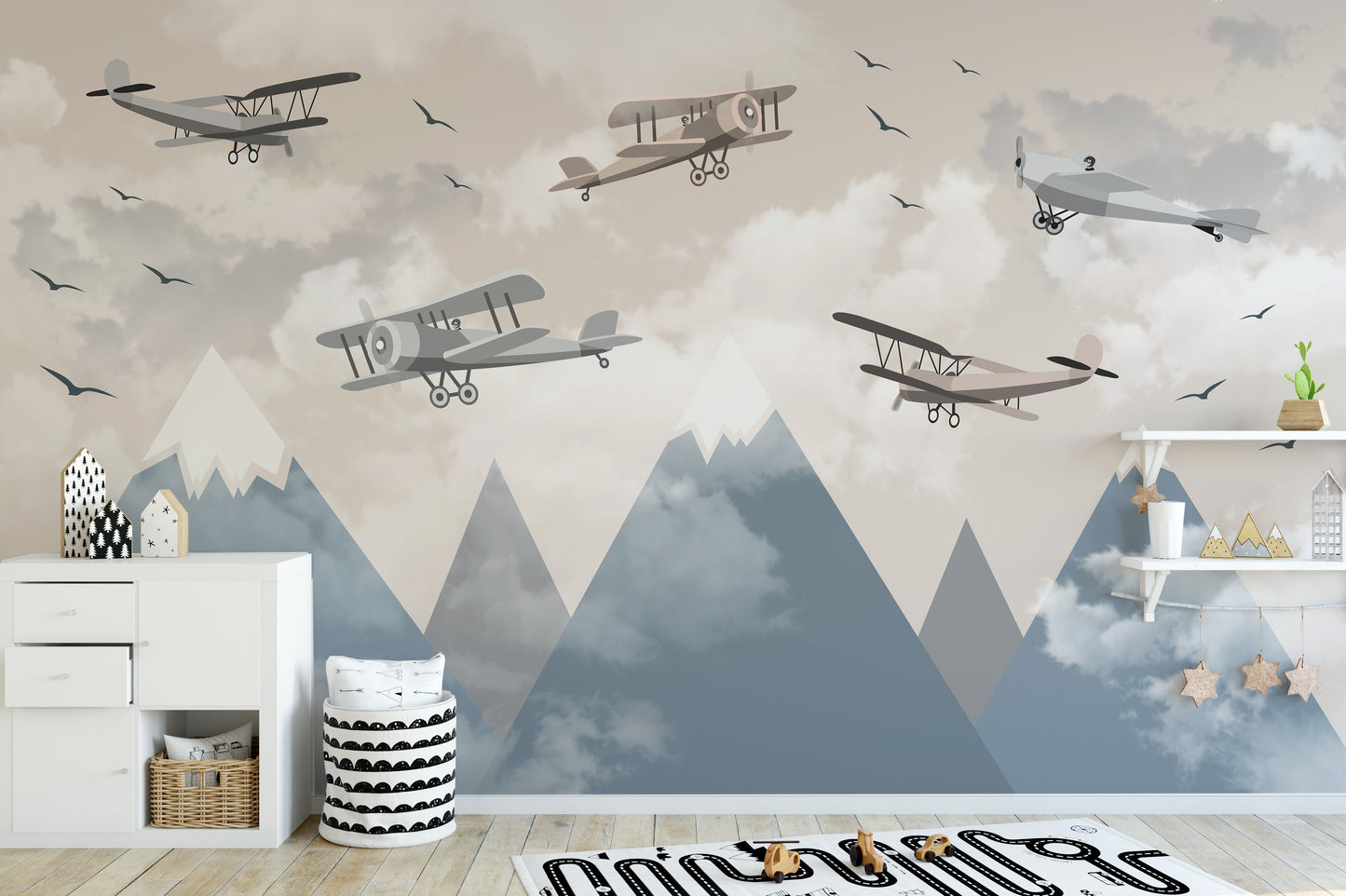 Vintage Aircraft Wall Mural - Giffywalls