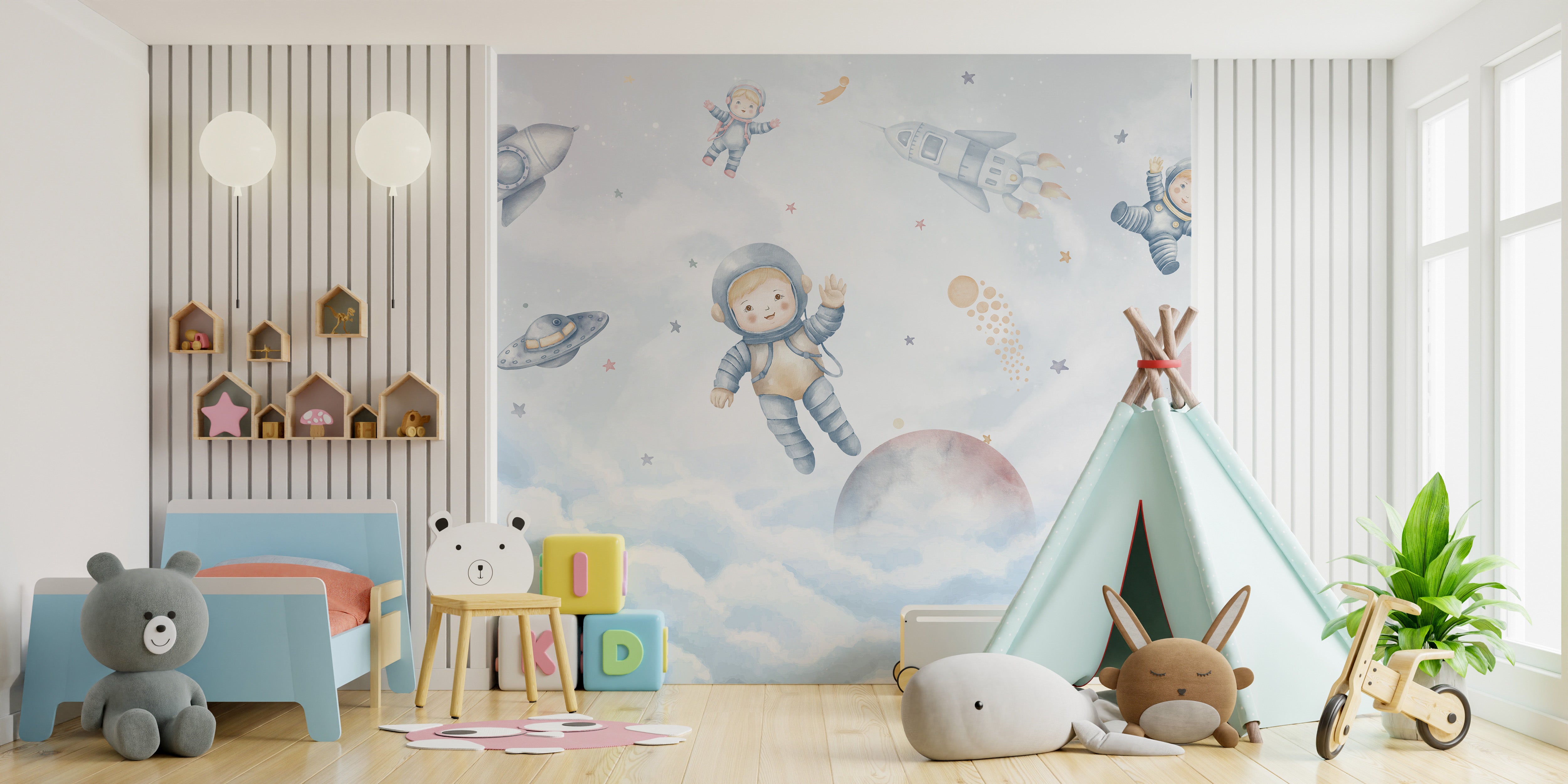 Space Adventure Kids Wallpaper - Giffywalls