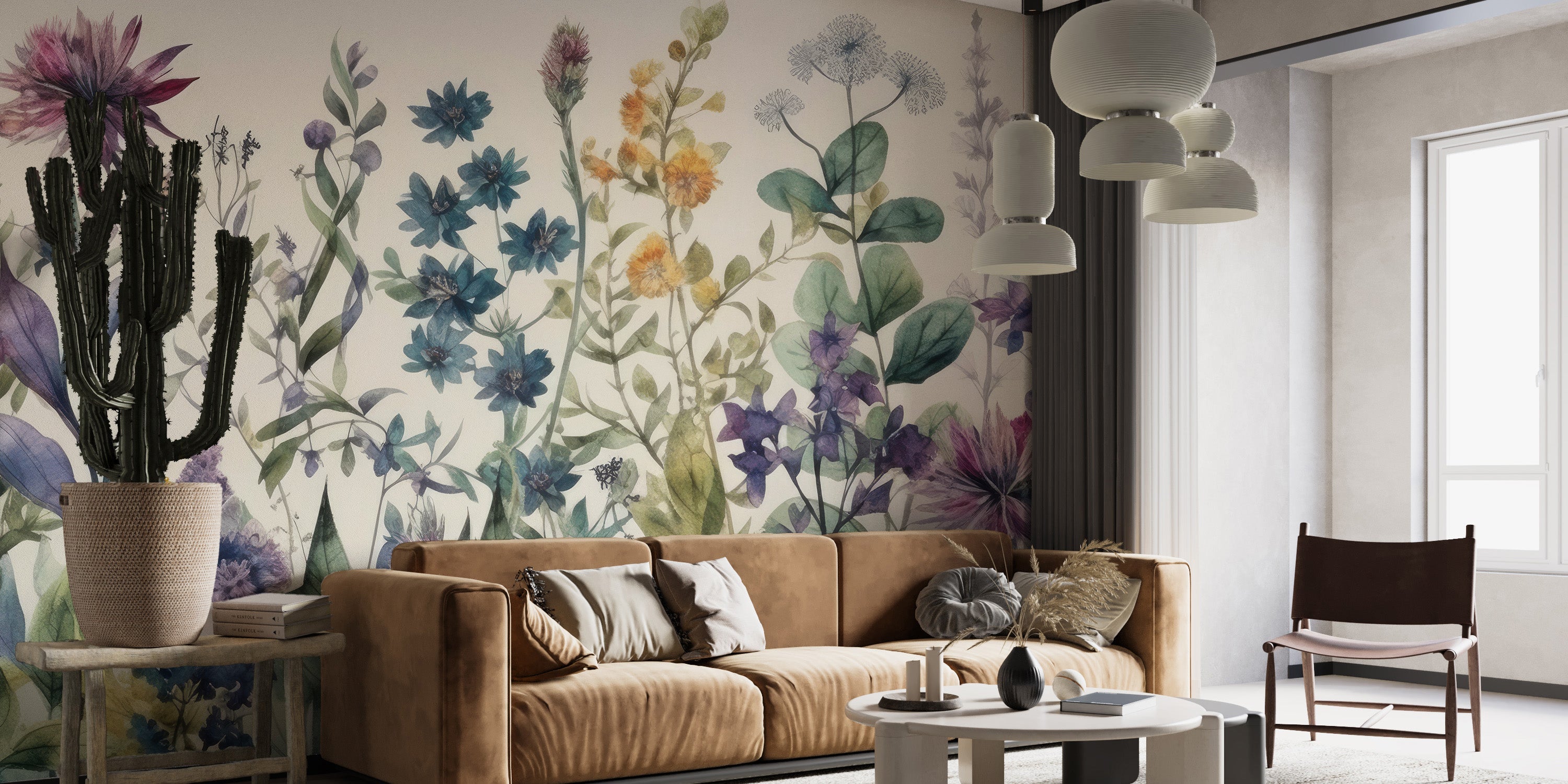 Vintage Flora Wall Mural - Giffywalls