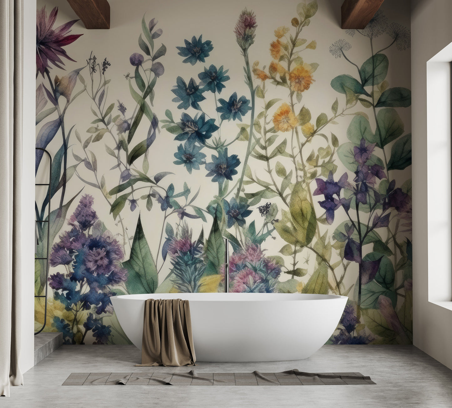 Vintage Flora Wall Mural - Giffywalls