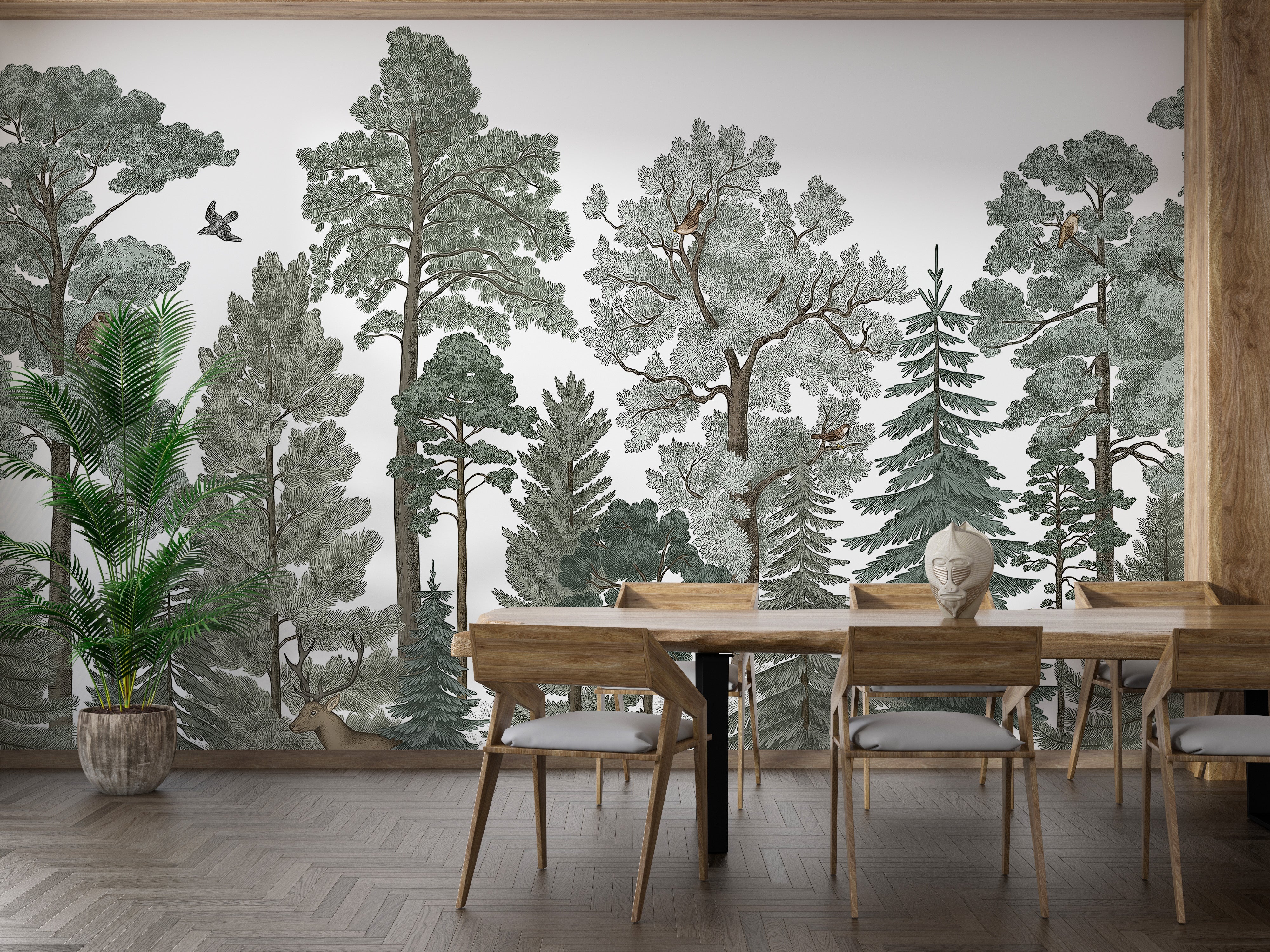 Serene Nature Wall Mural - Giffywalls