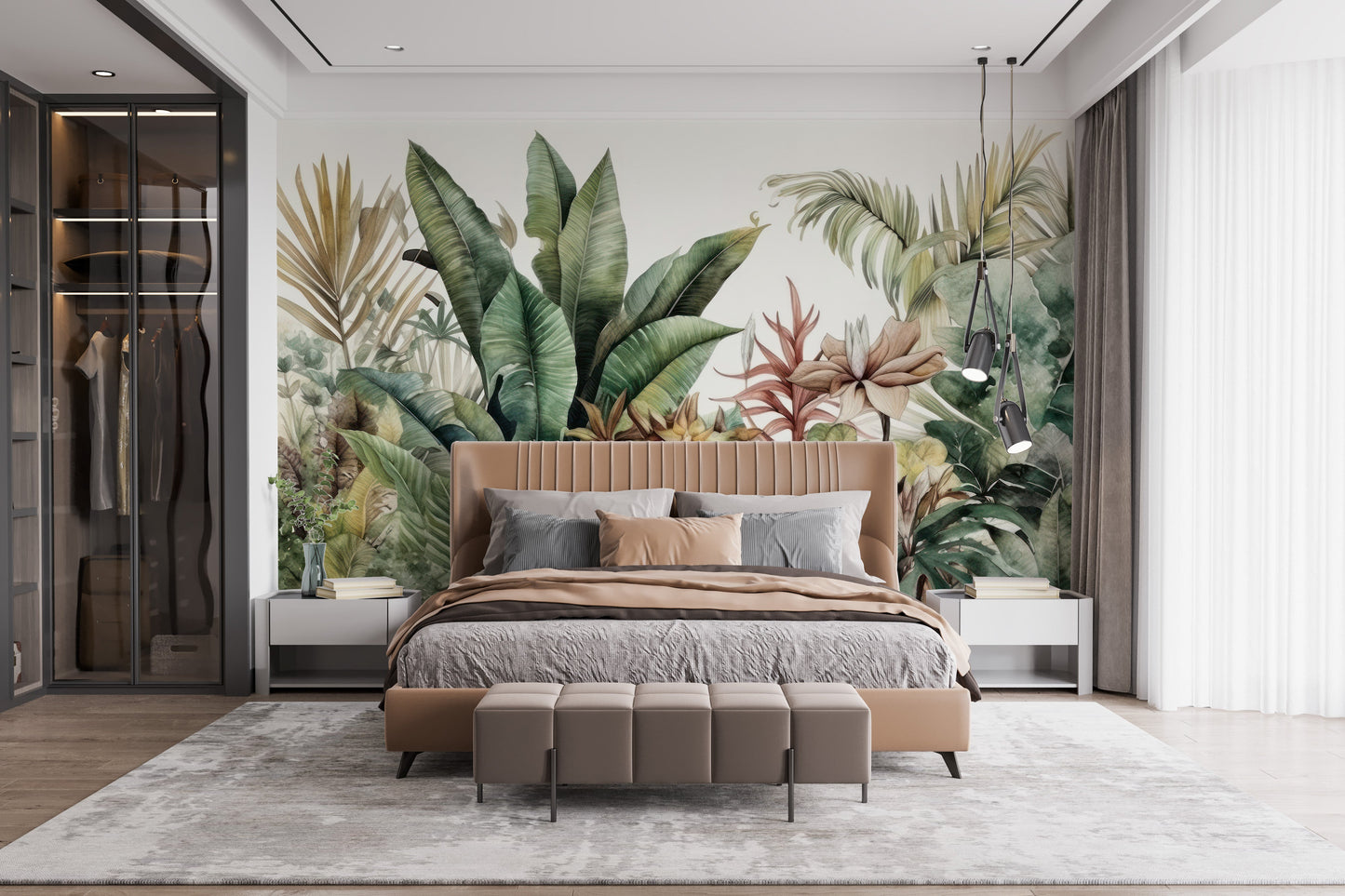 Exotic Greenery Wall Mural - Giffywalls