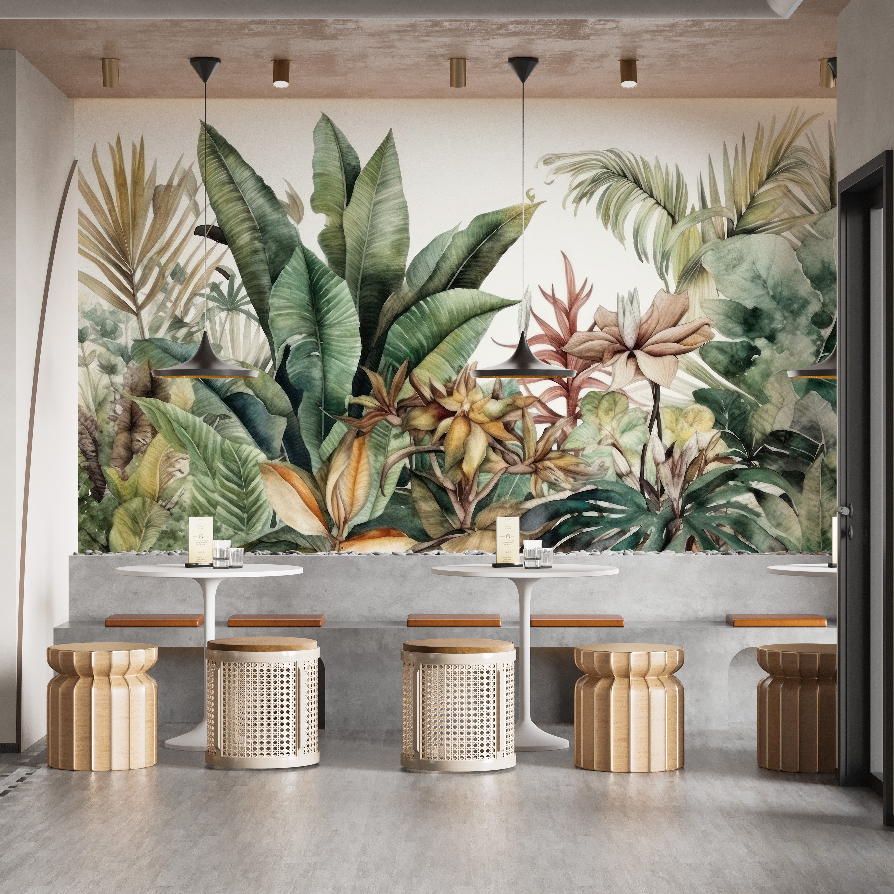 Exotic Greenery Wall Mural - Giffywalls