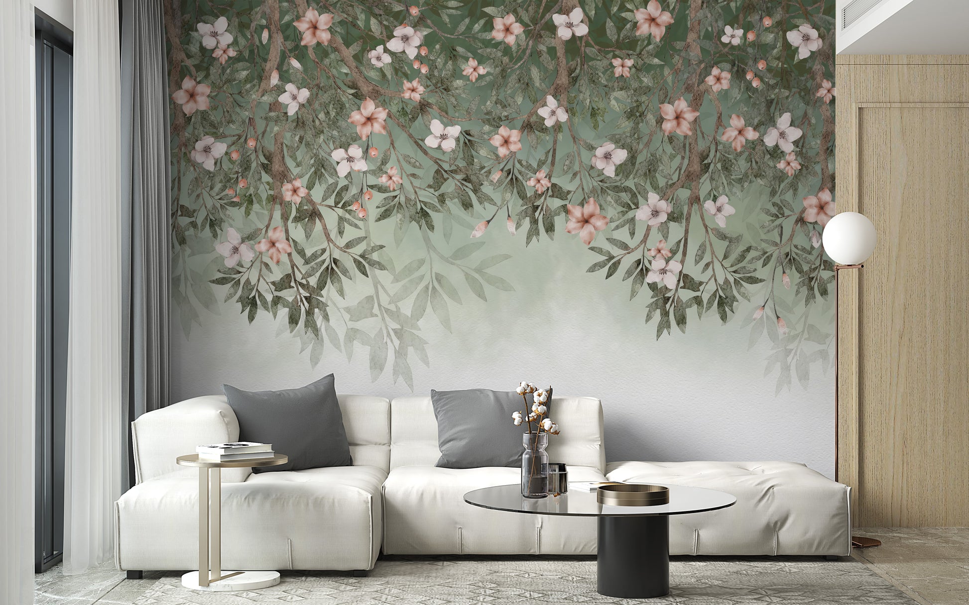 Hanging Flowers Wall Mural - Giffywalls