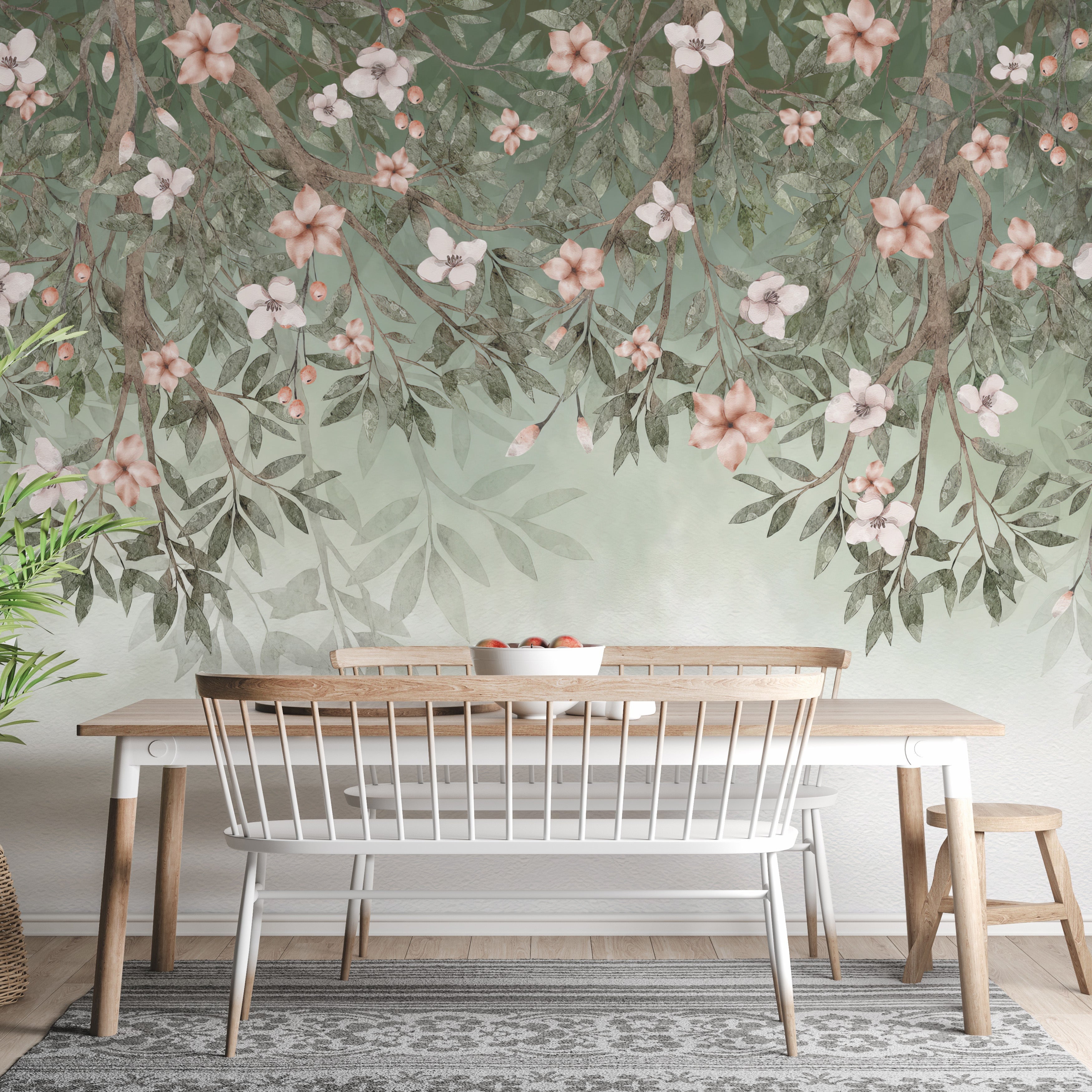 Hanging Flowers Wall Mural - Giffywalls