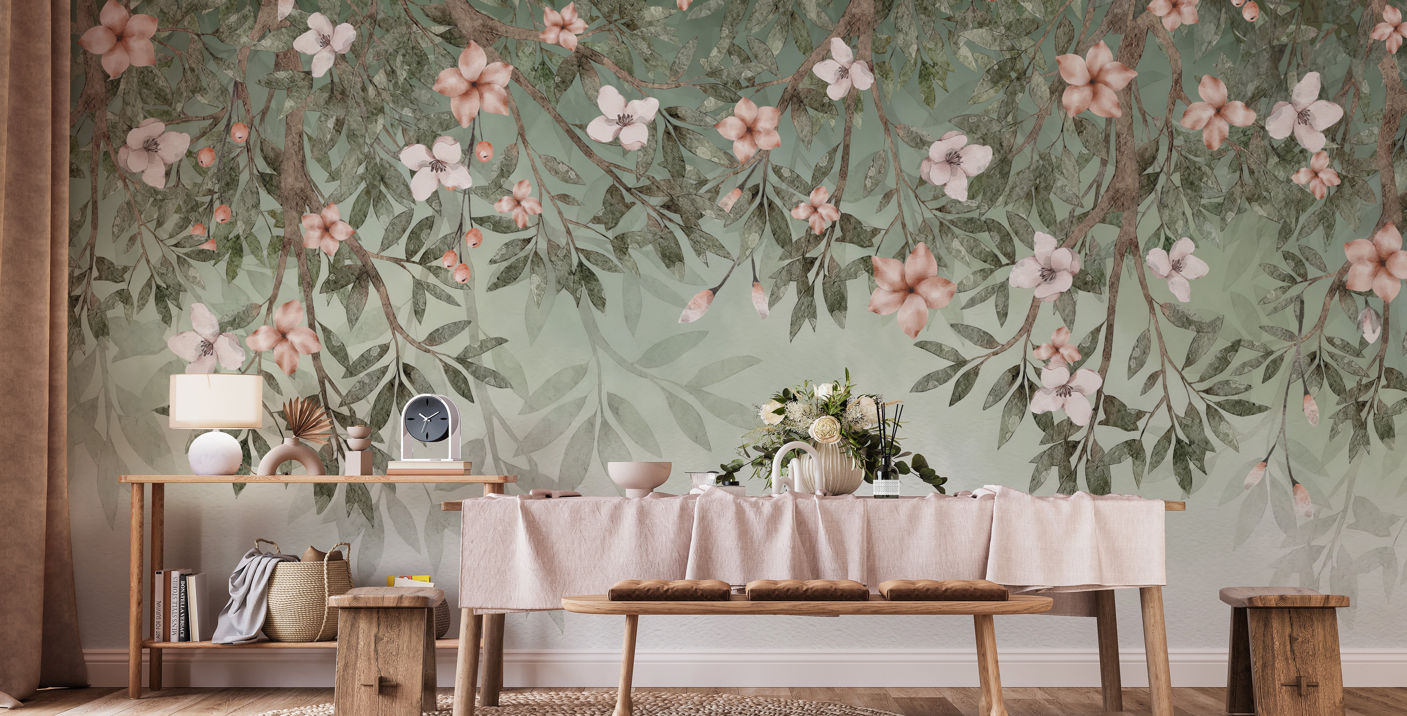 Hanging Flowers Wall Mural - Giffywalls