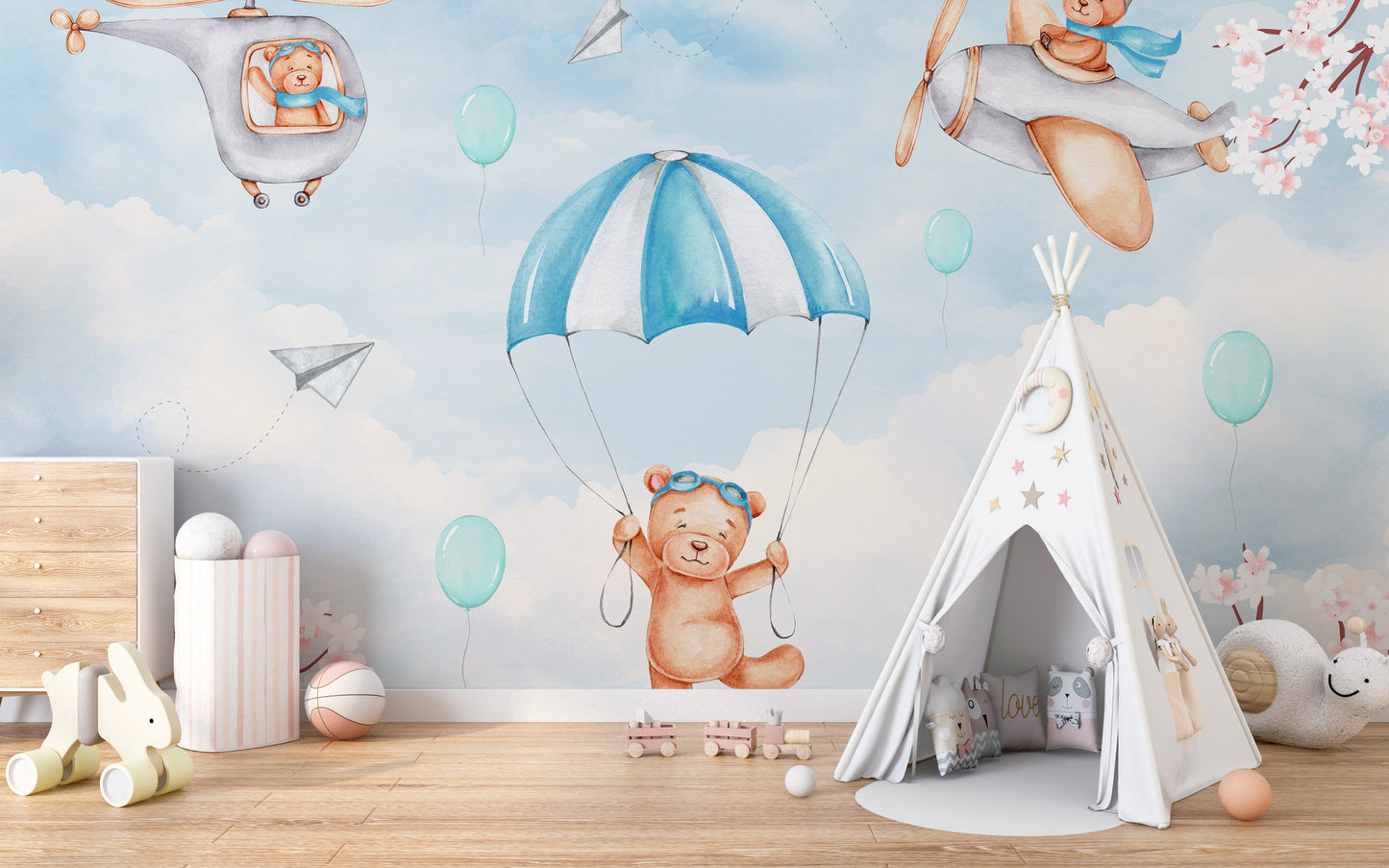 Dreamy Sky Adventure Wall Mural - Giffywalls