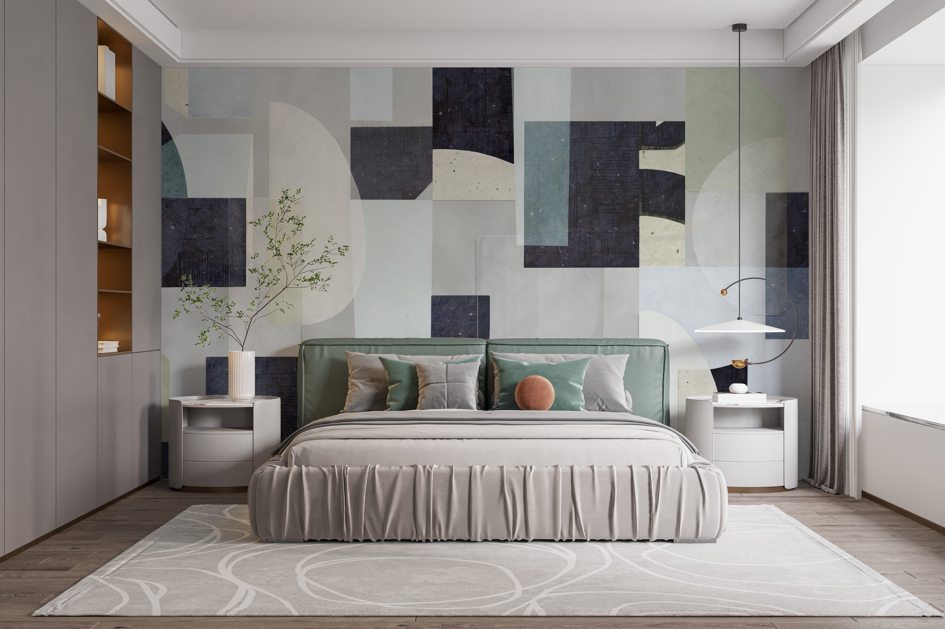 Abstract Geometric Wall Mural - Giffywalls