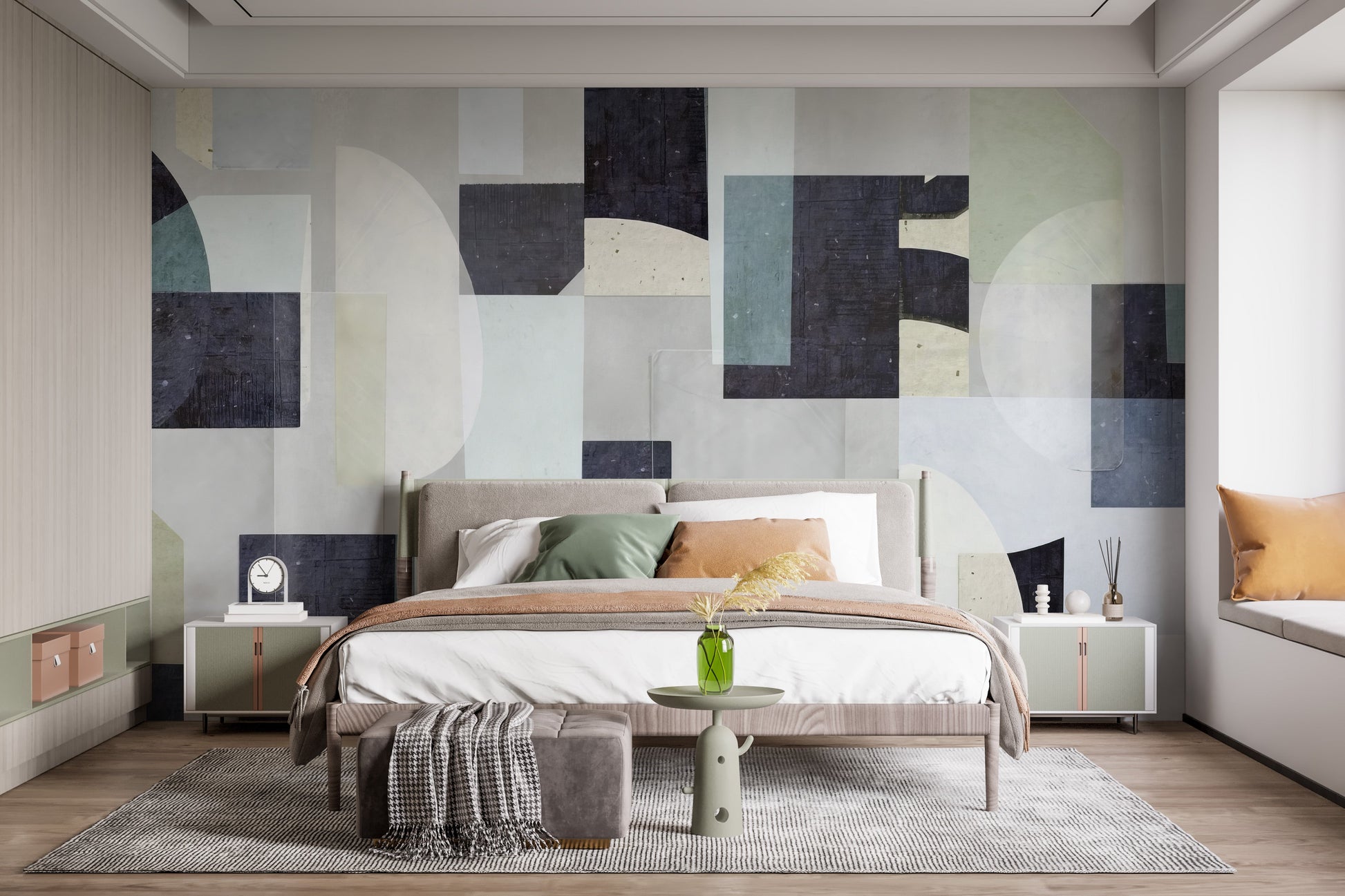 Abstract Geometric Wall Mural - Giffywalls