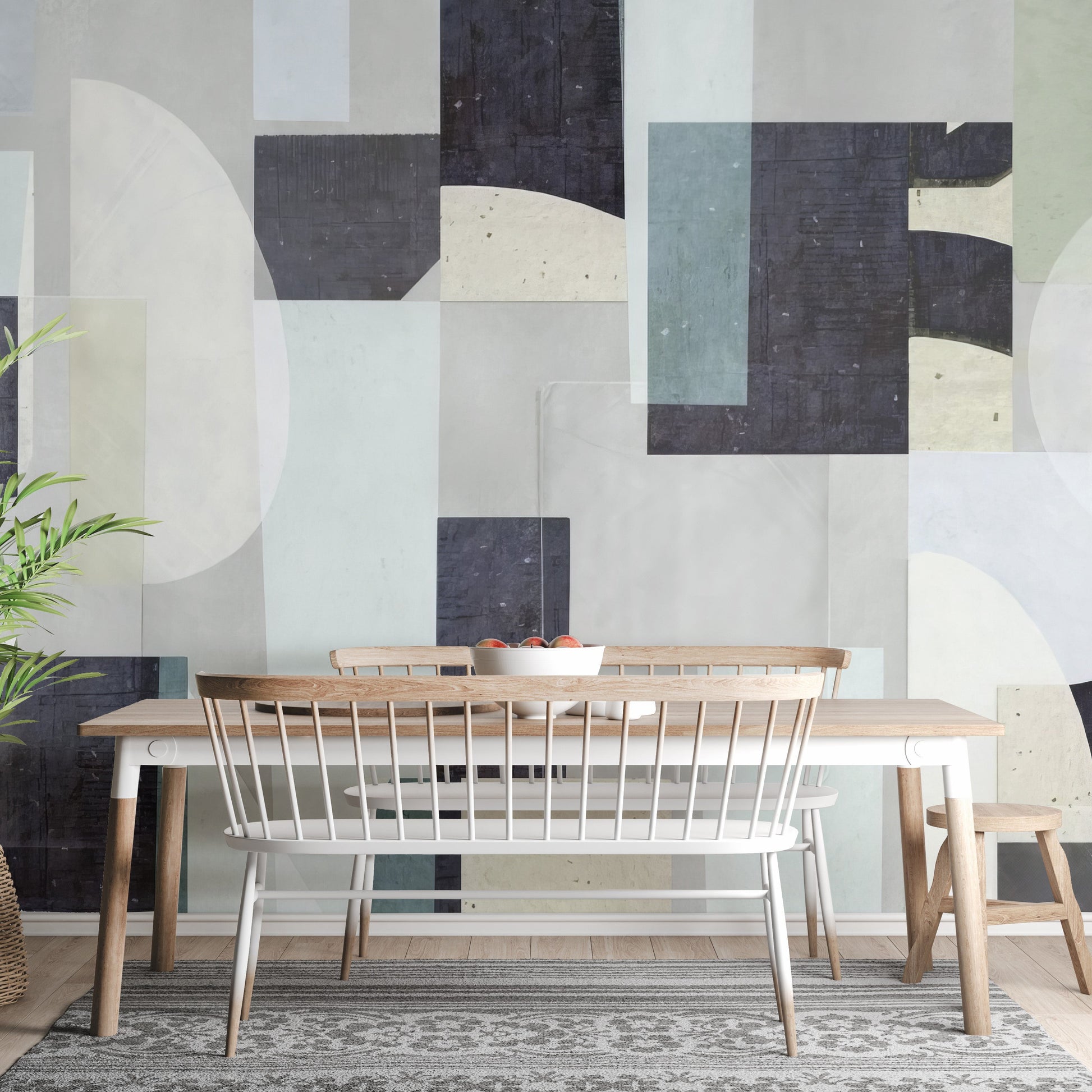 Abstract Geometric Wall Mural - Giffywalls