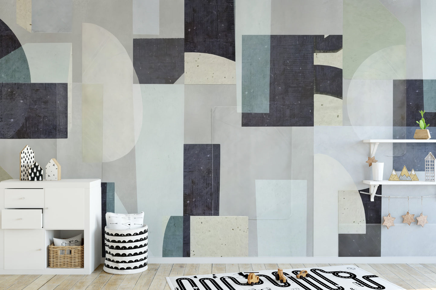 Abstract Geometric Wall Mural - Giffywalls