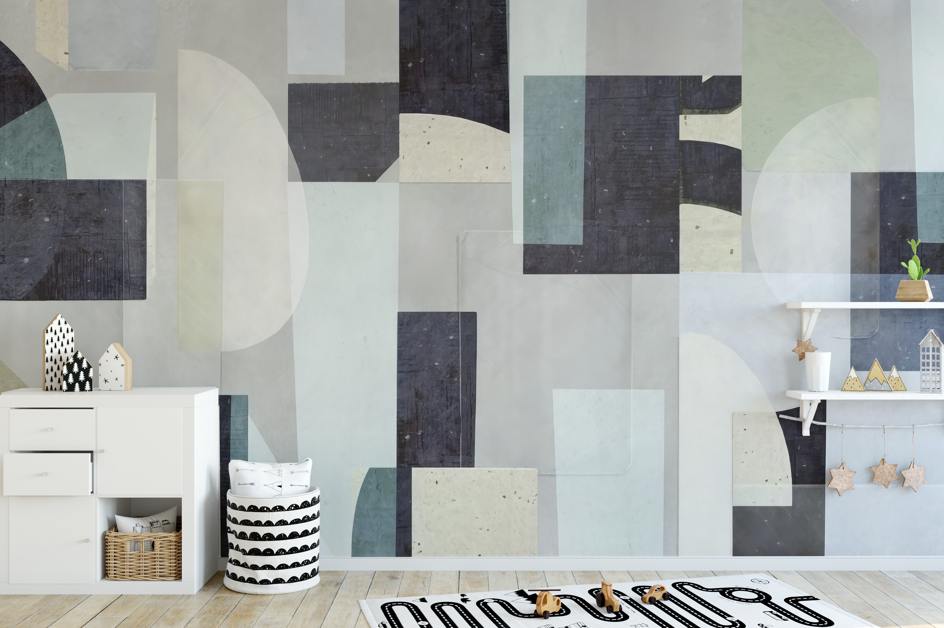 Abstract Geometric Wall Mural - Giffywalls