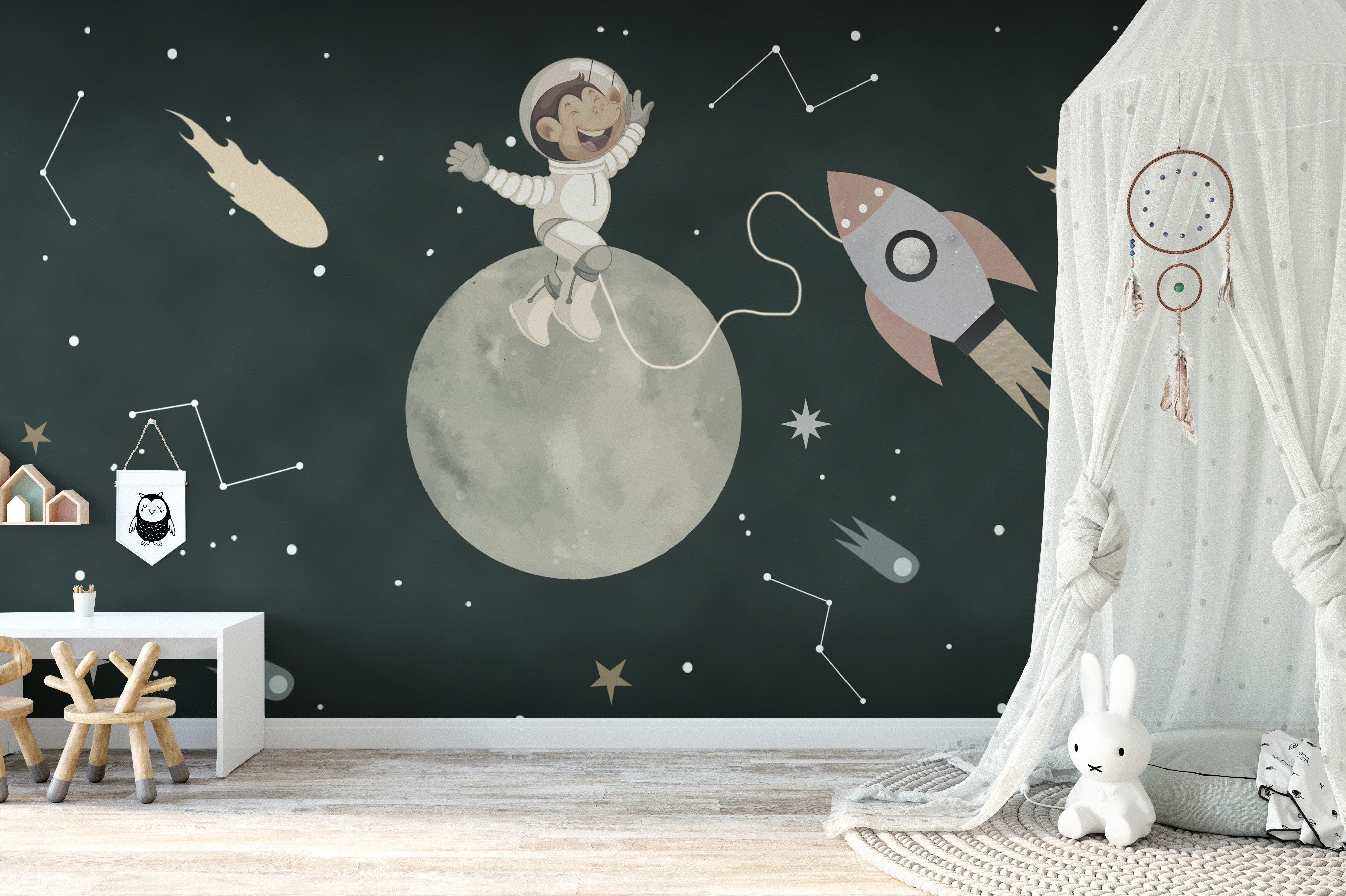 Space Pup Odyssey Wall Mural - Giffywalls