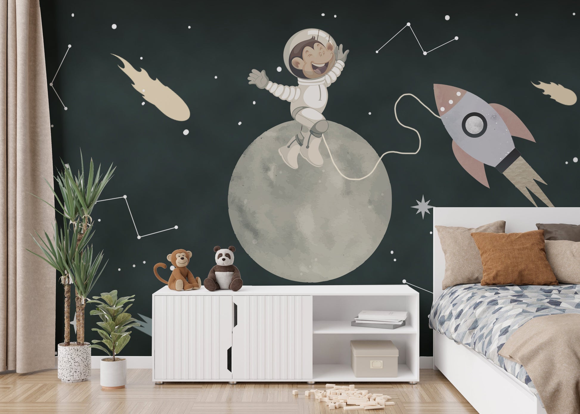 Space Pup Odyssey Wall Mural - Giffywalls