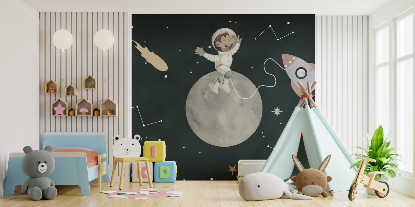 Space Pup Odyssey Wall Mural - Giffywalls