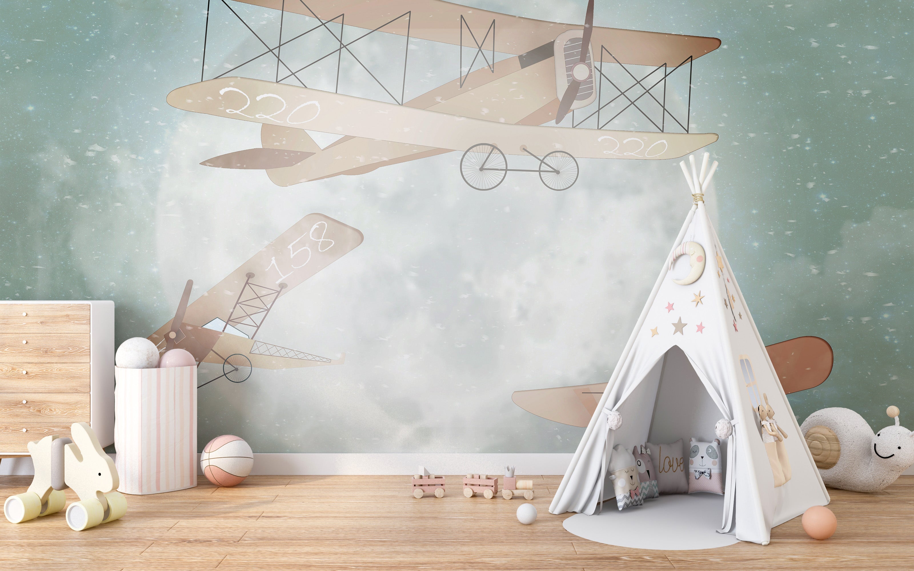 Cute Animals Aviators Wall Mural - Giffywalls