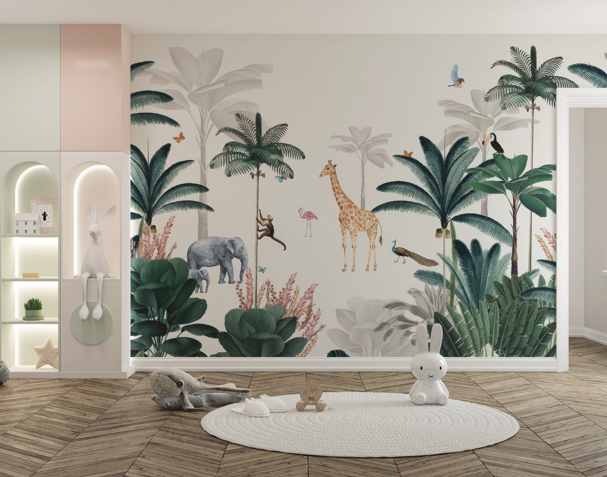 Tropical Safari Wall Mural - Giffywalls