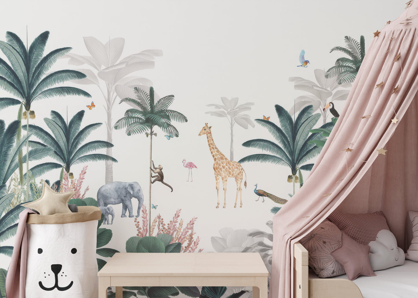 Tropical Safari Wall Mural - Giffywalls