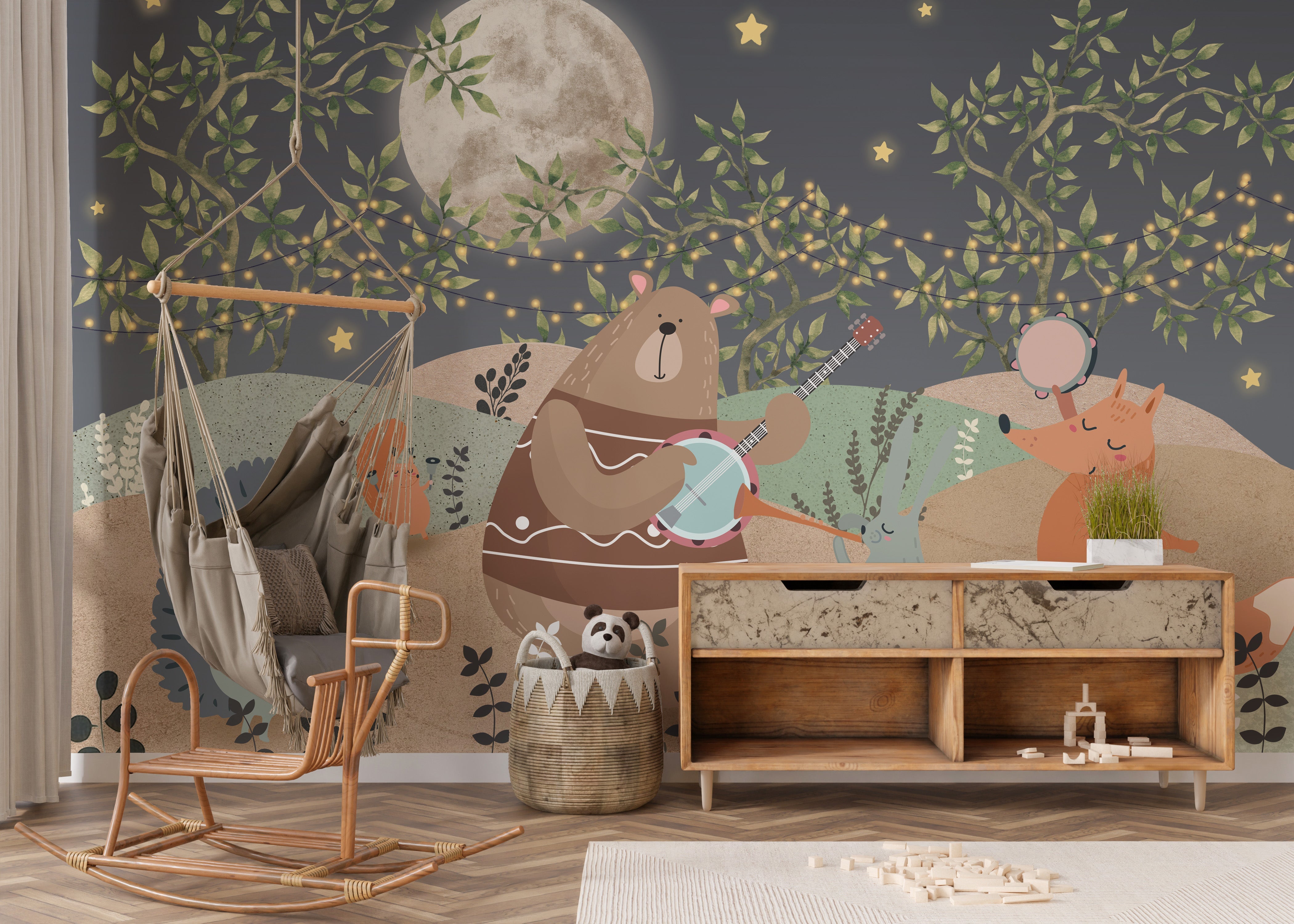 Enchanted Forest Party Wall Mural - Giffywalls